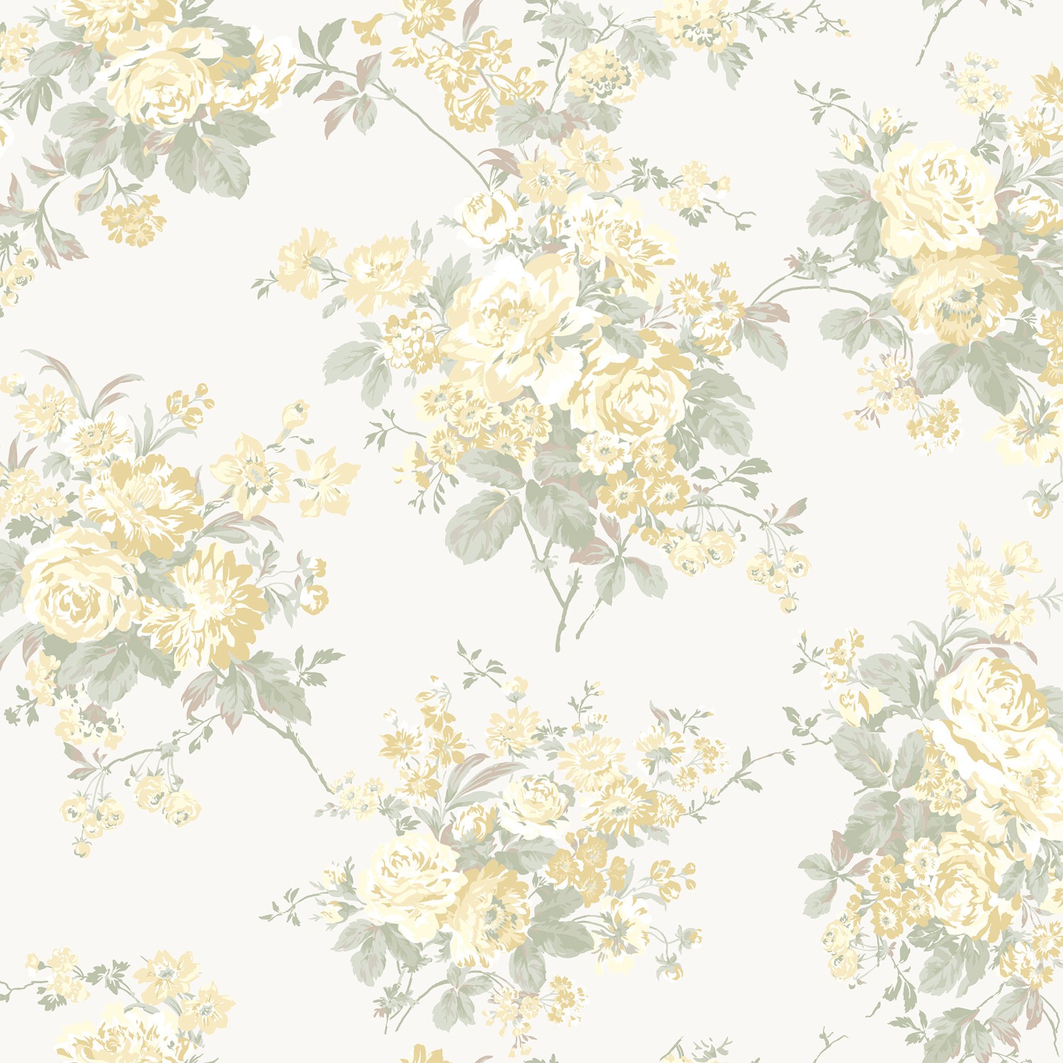 rose chintz yellow floral curtains
