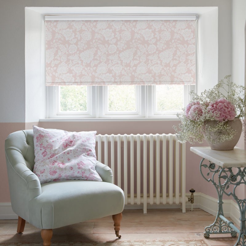 Stipple Dusky Pink Soft Touch Blackout Roller Blind
