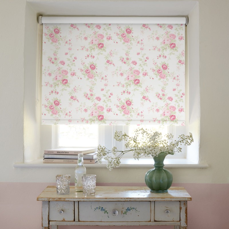 Wildflower Rose Soft Touch Blackout Roller Blind