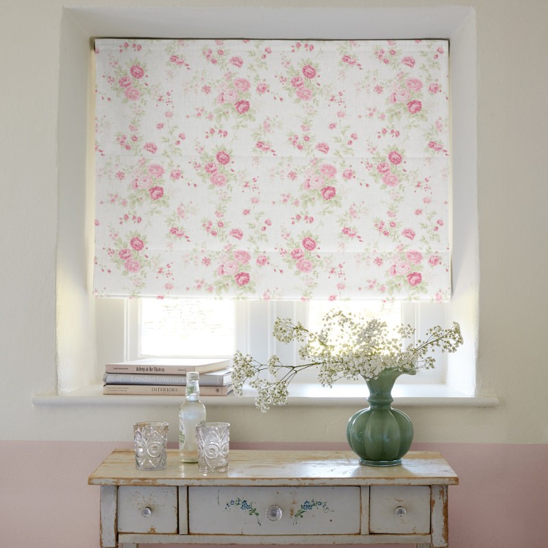 Wildflower Rose Floral Roman Blind