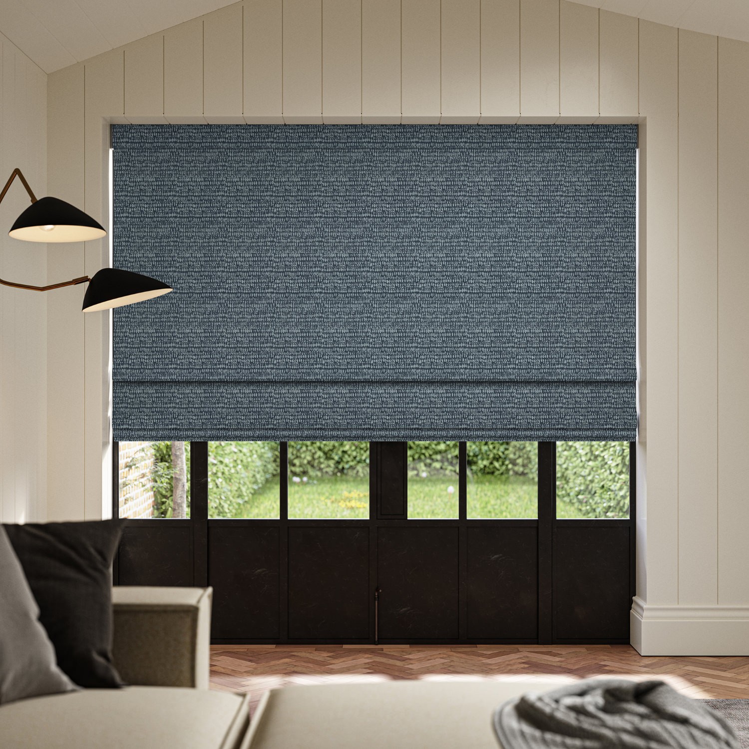 abelia danube jacquard roman blind