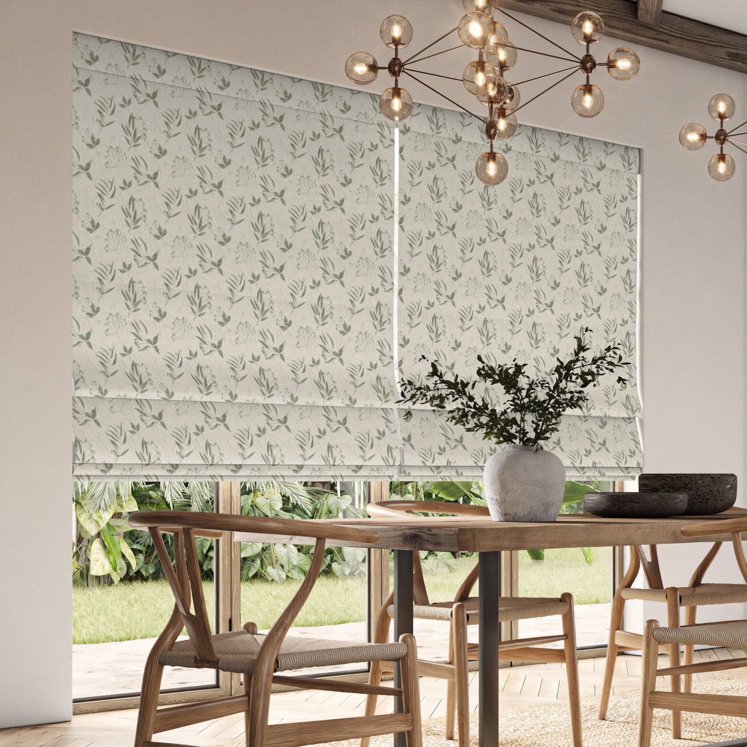 adele spring printed roman blind