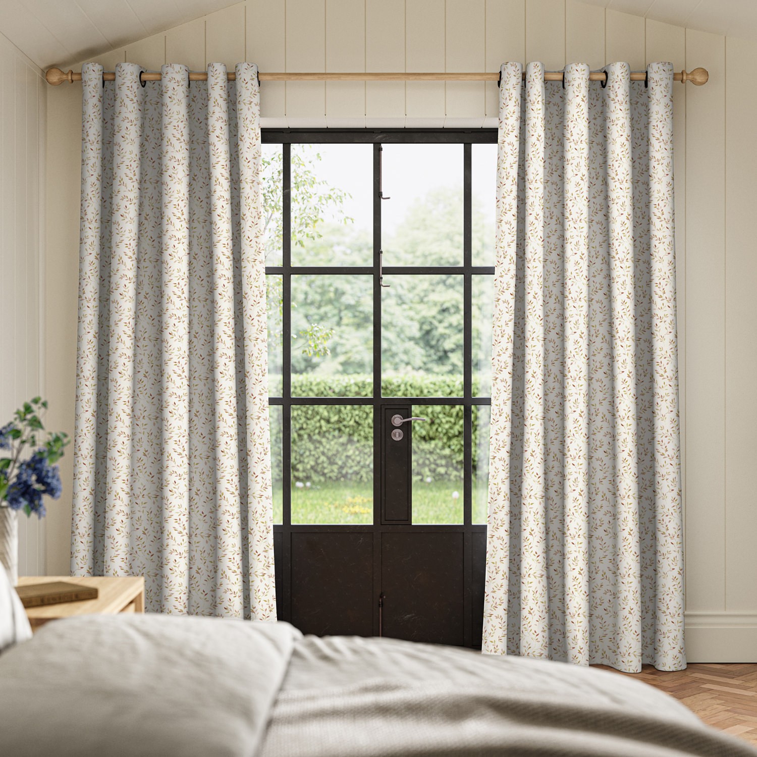 aideen sienna printed curtain