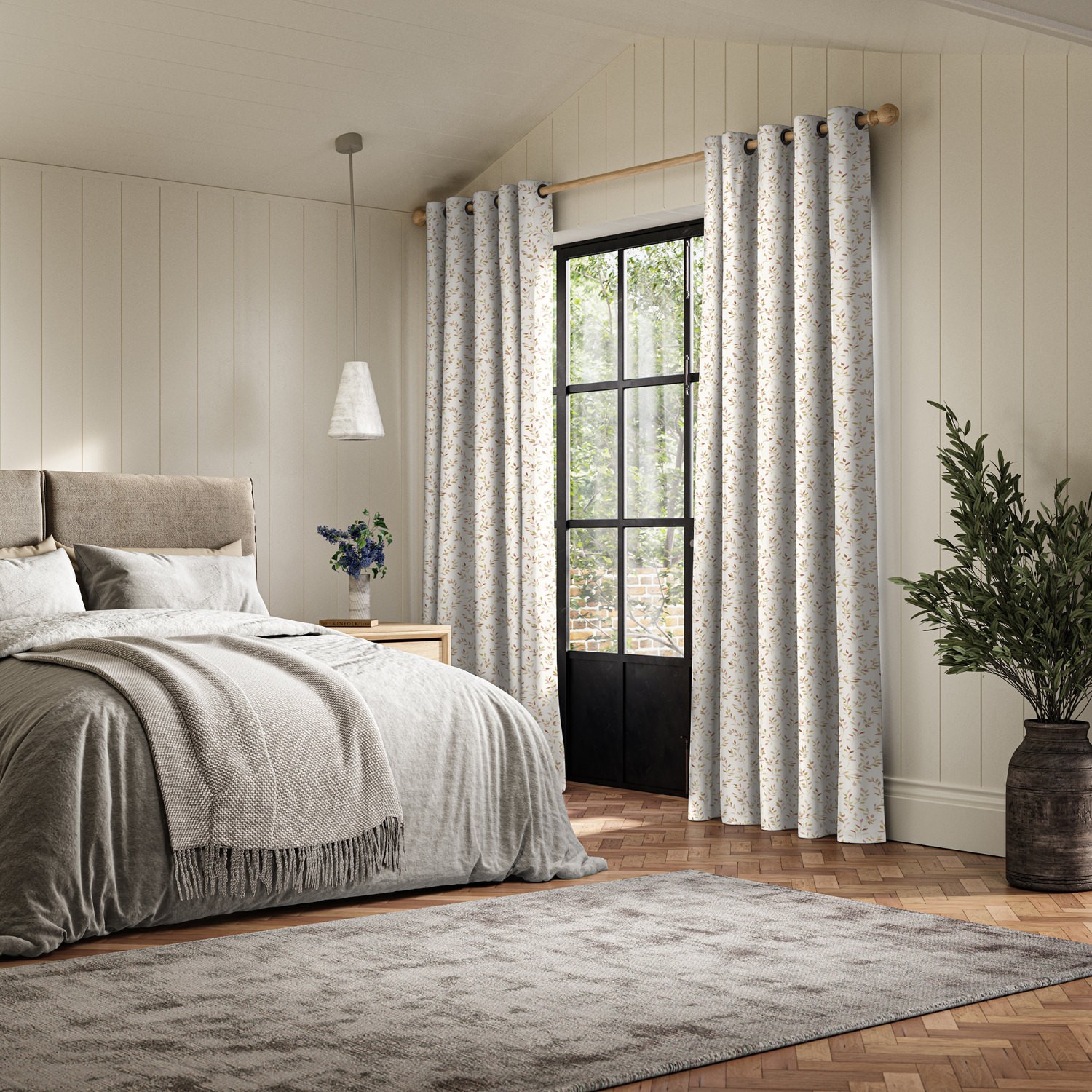 aideen sienna printed curtain
