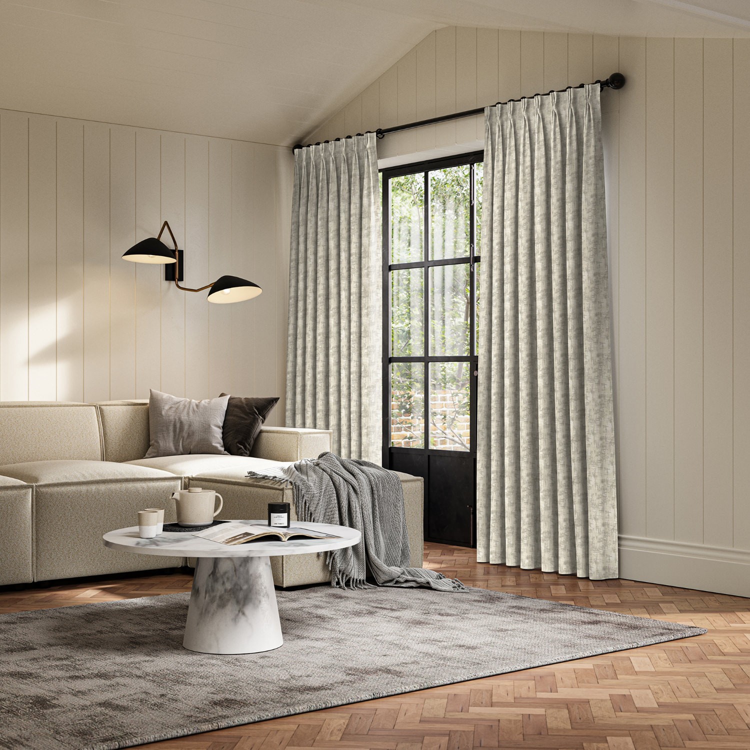 andoh slate jacquard curtain