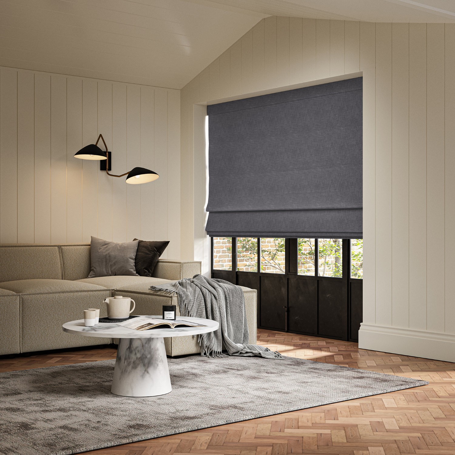 anua flint plain roman blind
