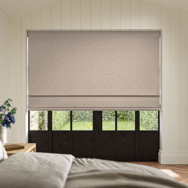 Anua Oatmeal Plain Roman Blind, a comforting and light warm neutral plain fabric