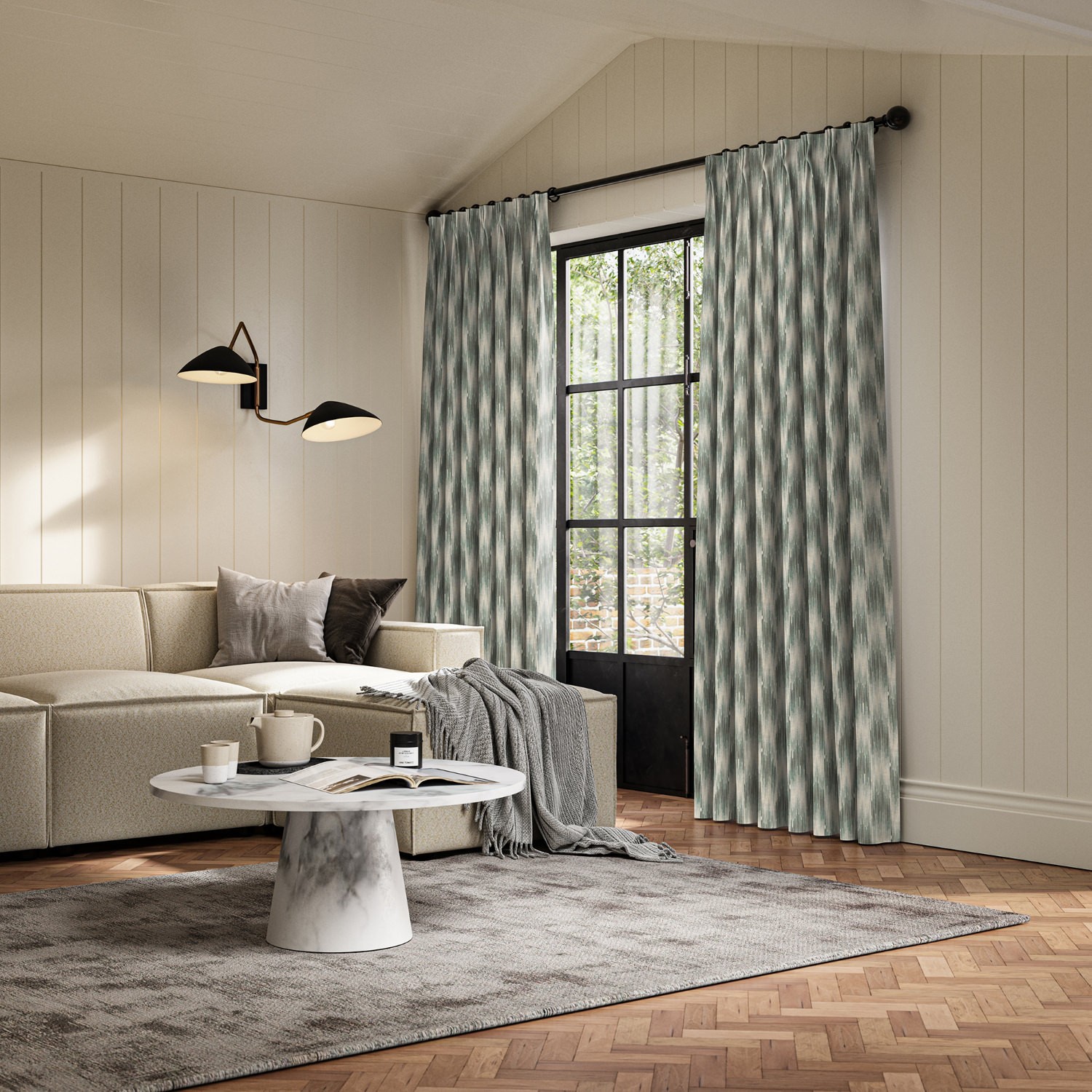 berlanti peacock jacquard curtain
