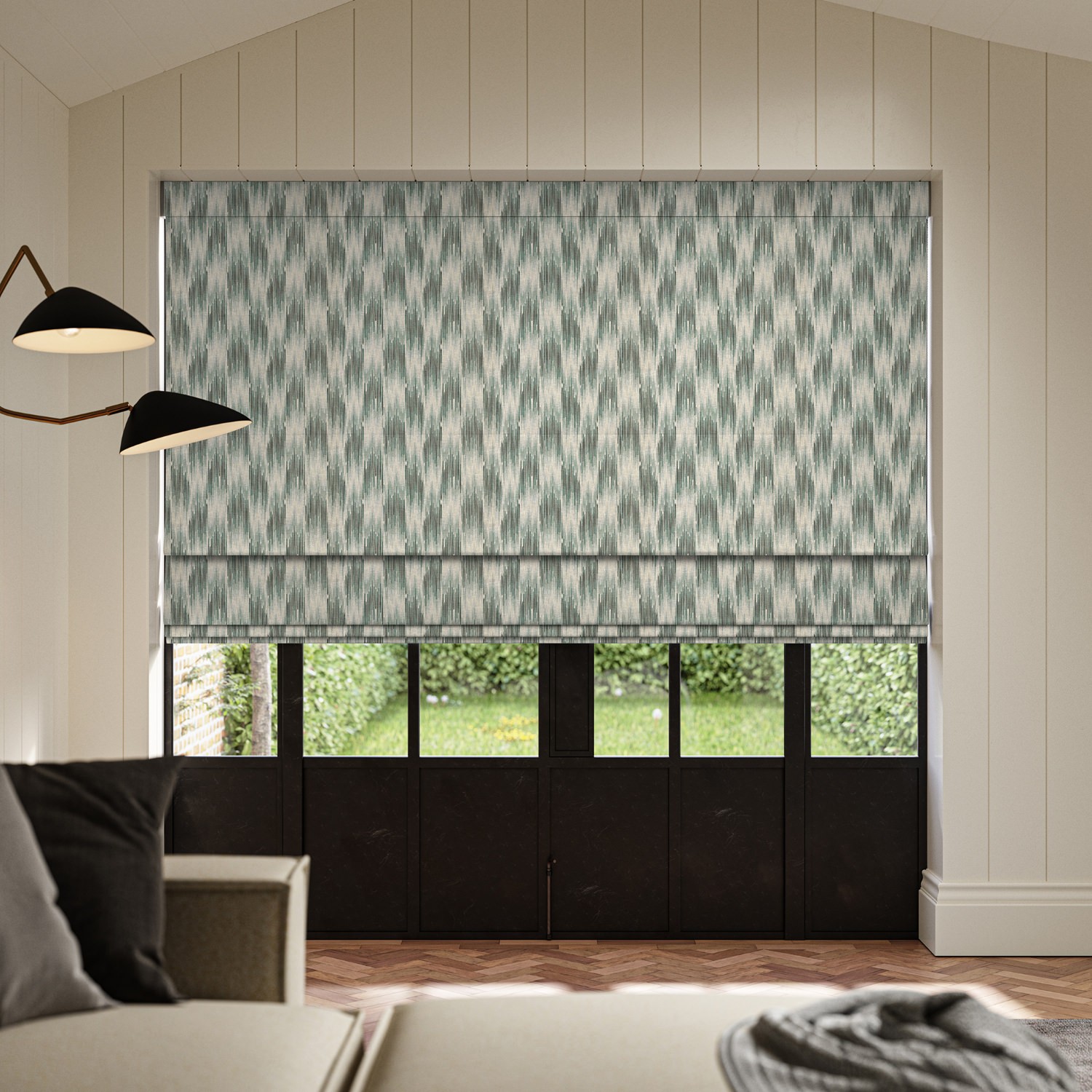berlanti peacock jacquard roman blind