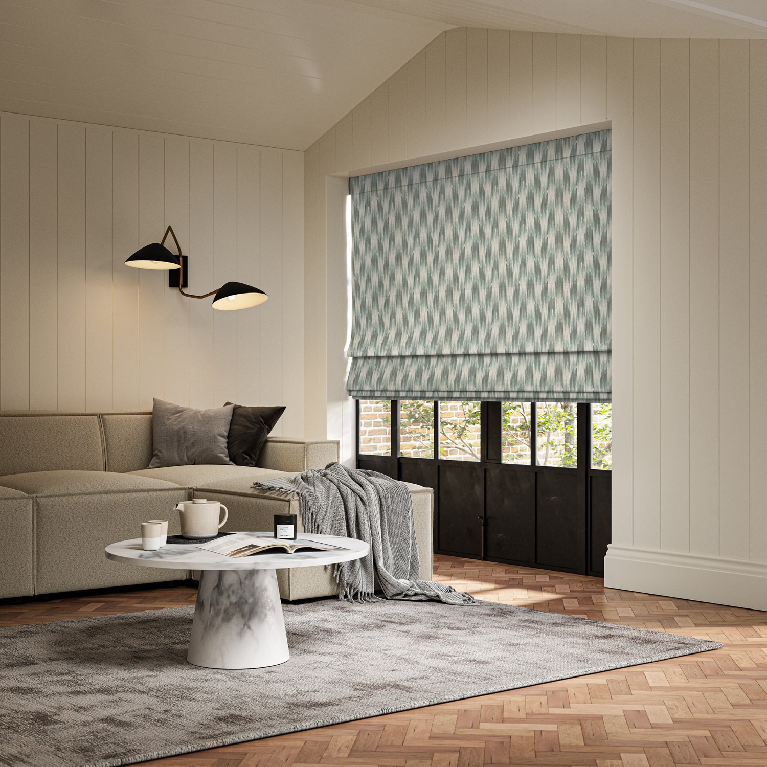 berlanti peacock jacquard roman blind