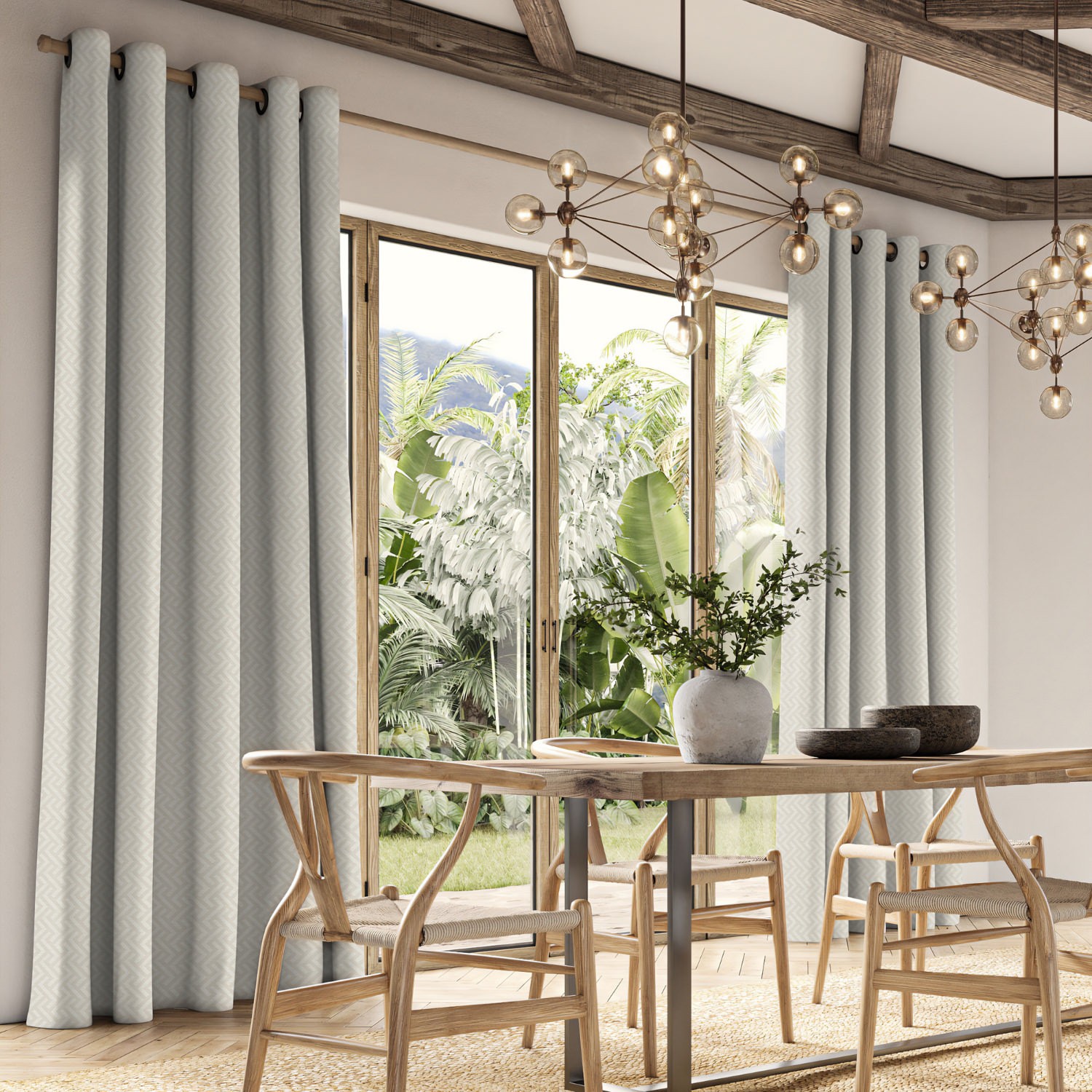 blaine pearl jacquard curtain