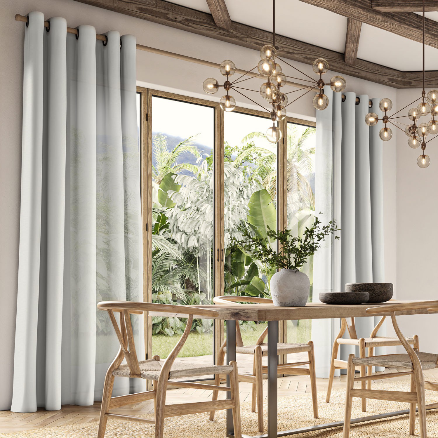 blasket ivory sheer curtain