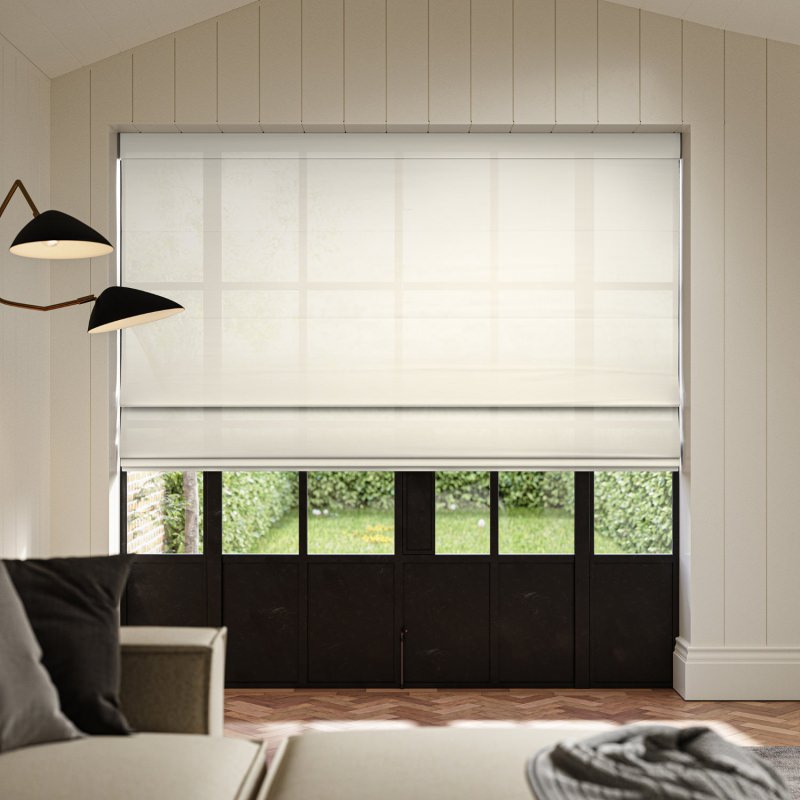 Blasket Linen Sheer Roman Blind, a natural, linen-look sheer blind, diffusing daylight beautifully