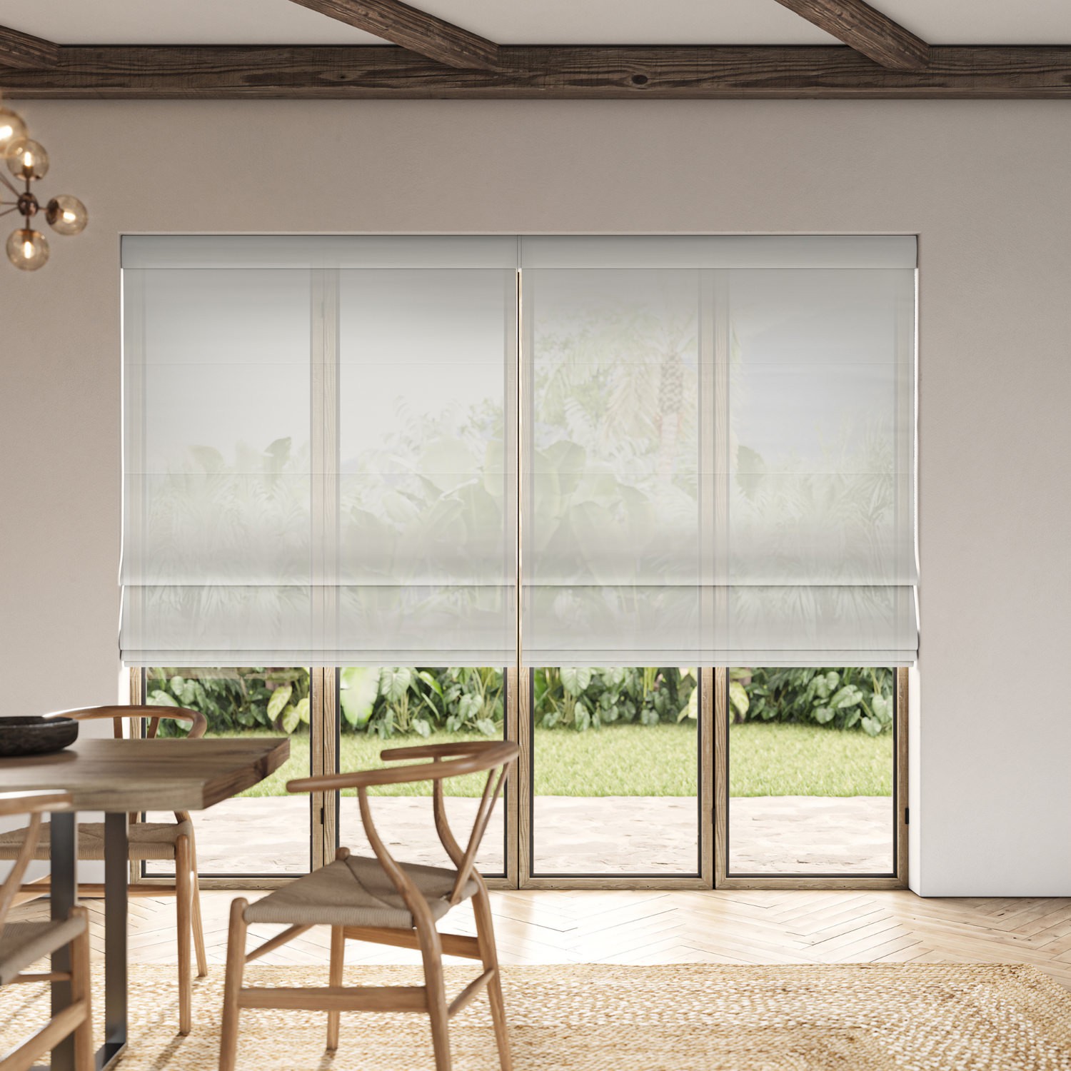 blasket silver sheer roman blind