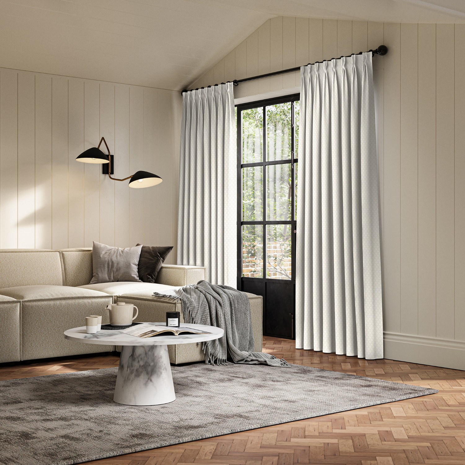 briar ivory jacquard curtain