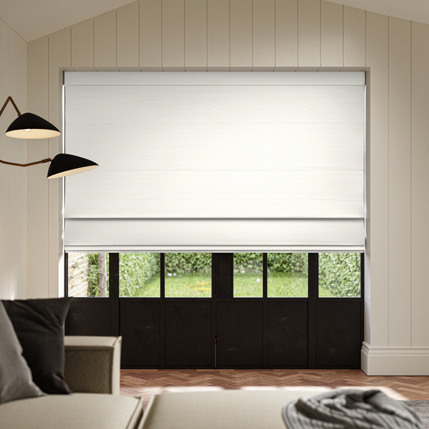 briar ivory jacquard roman blind