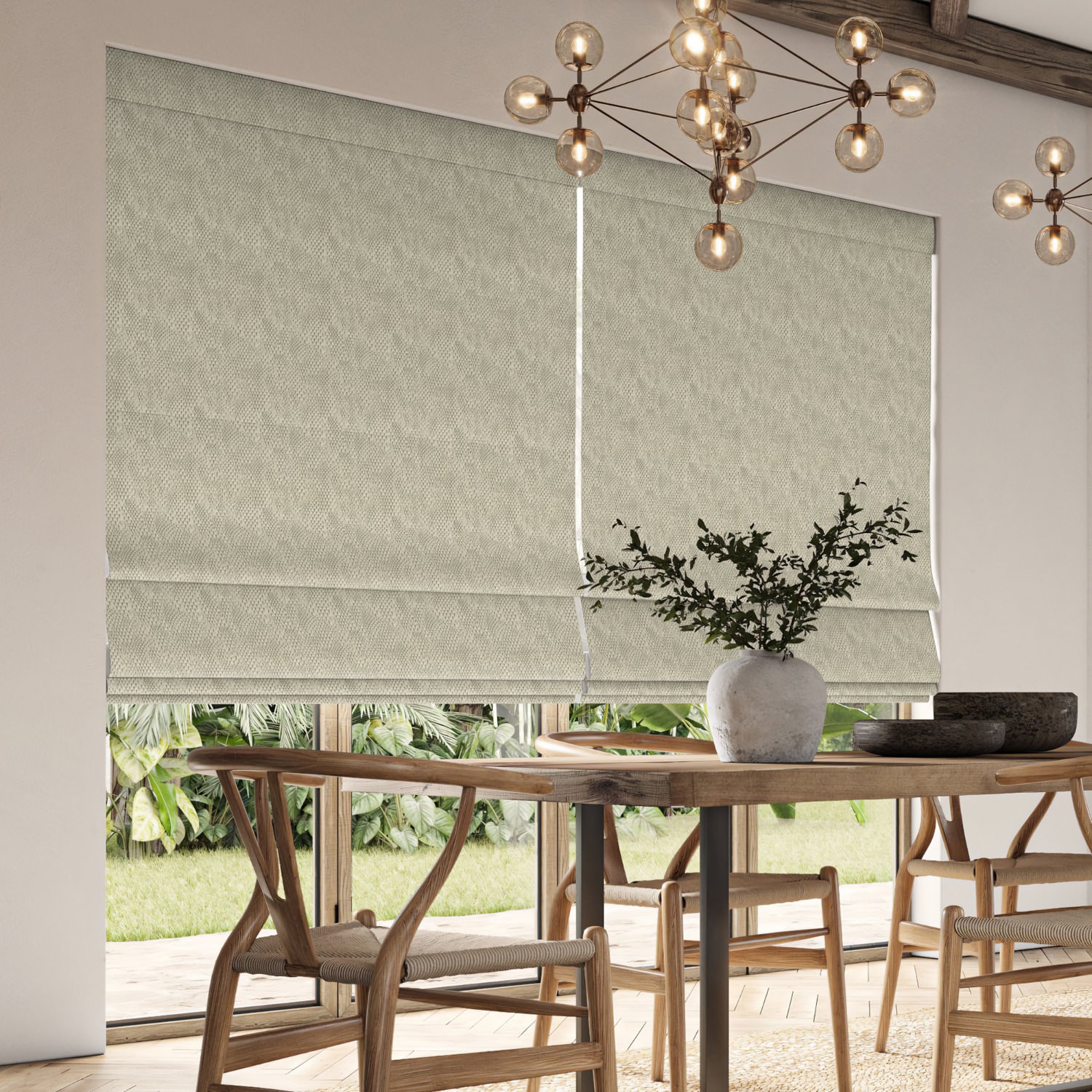 cains spruce jacquard roman blind