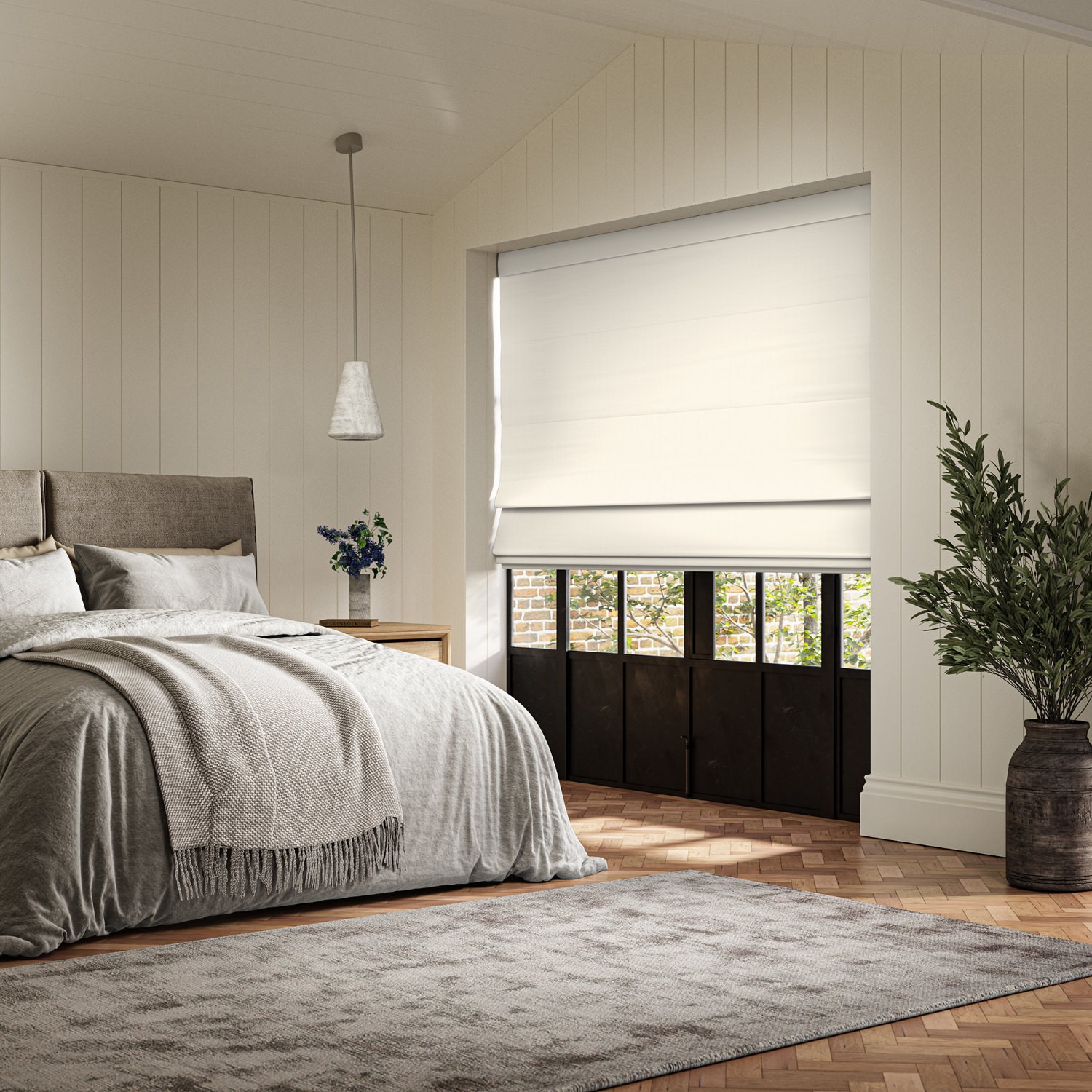 calloway porcelain jacquard roman blind