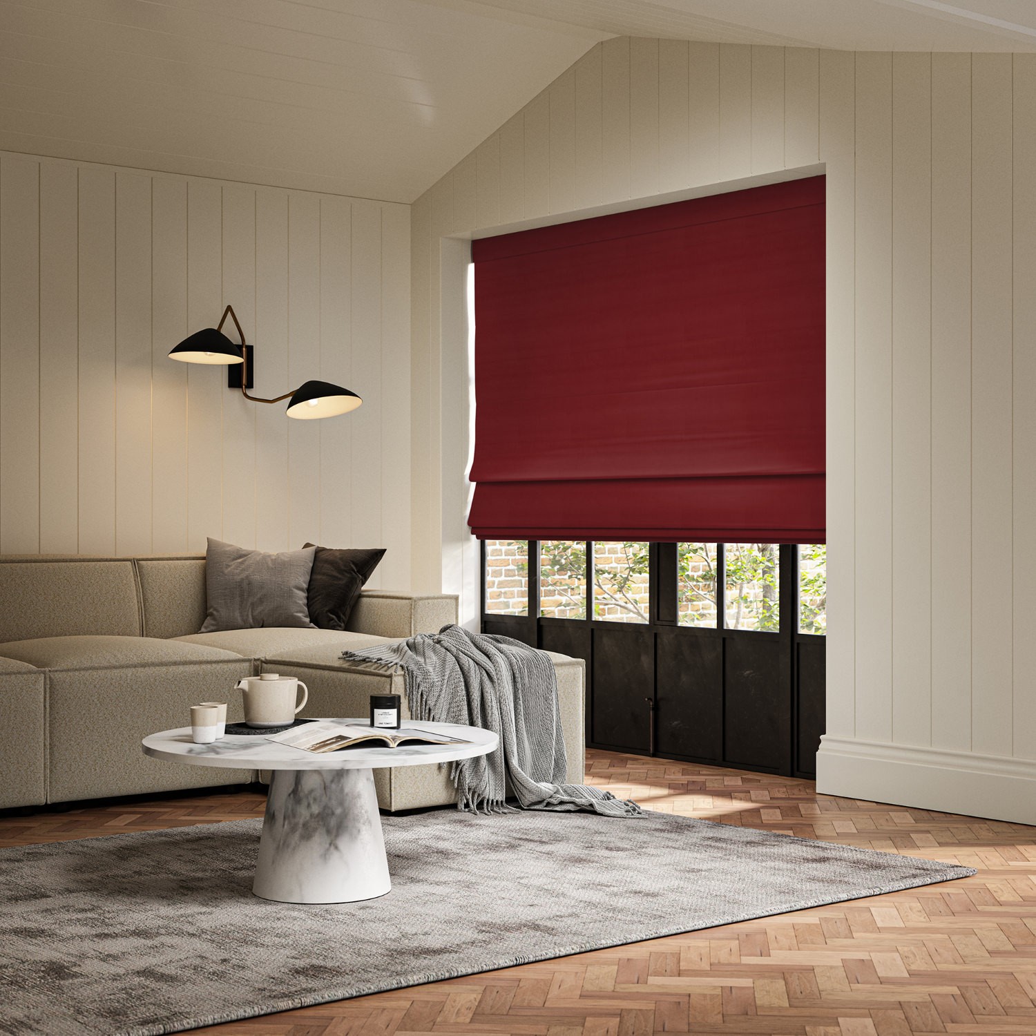 cassandra crimson velvet roman blind