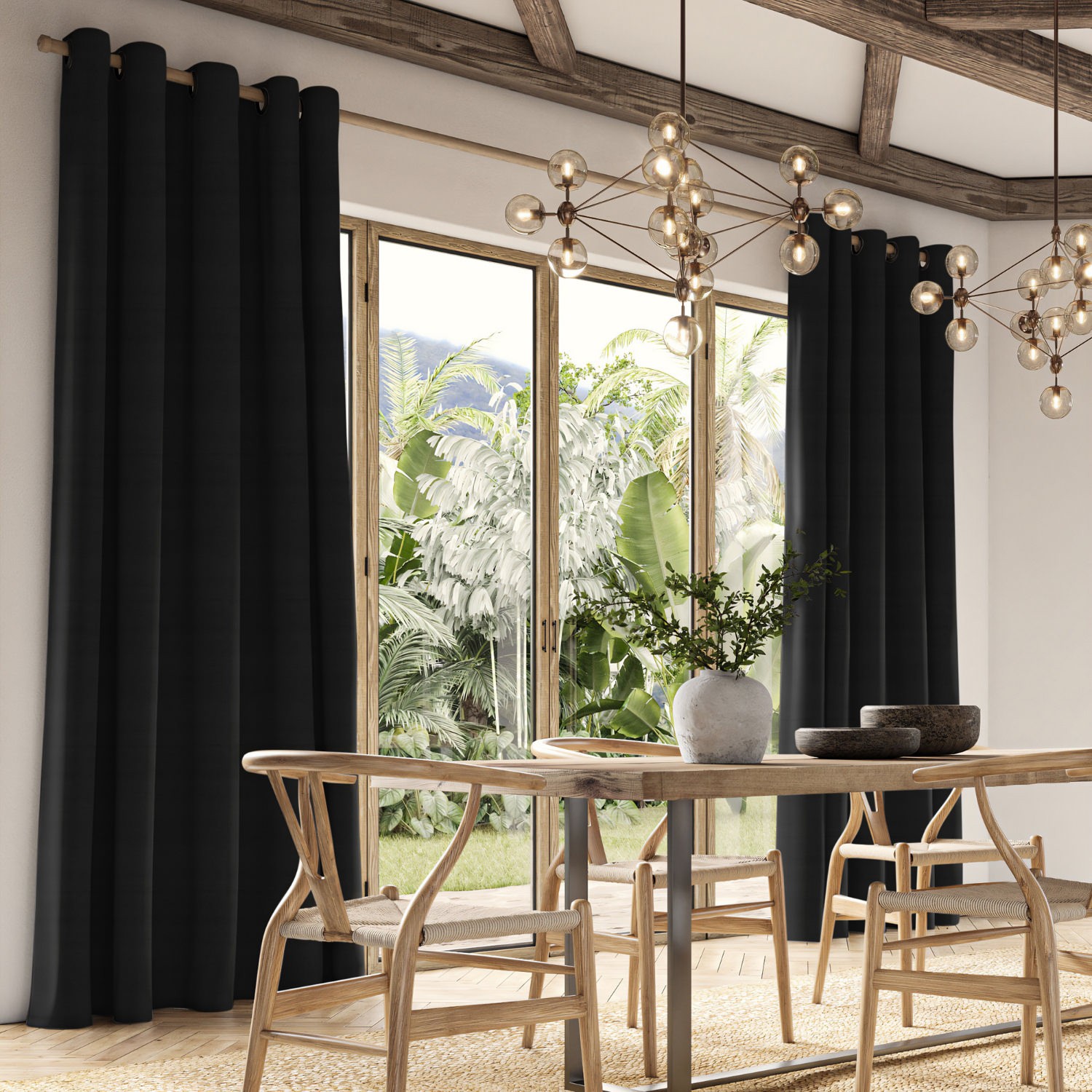 cassandra ebony velvet curtain