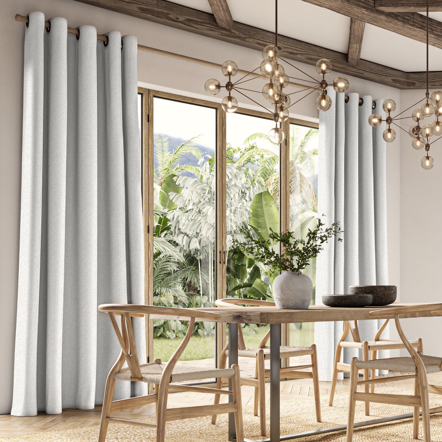 cosette ivory jacquard curtain