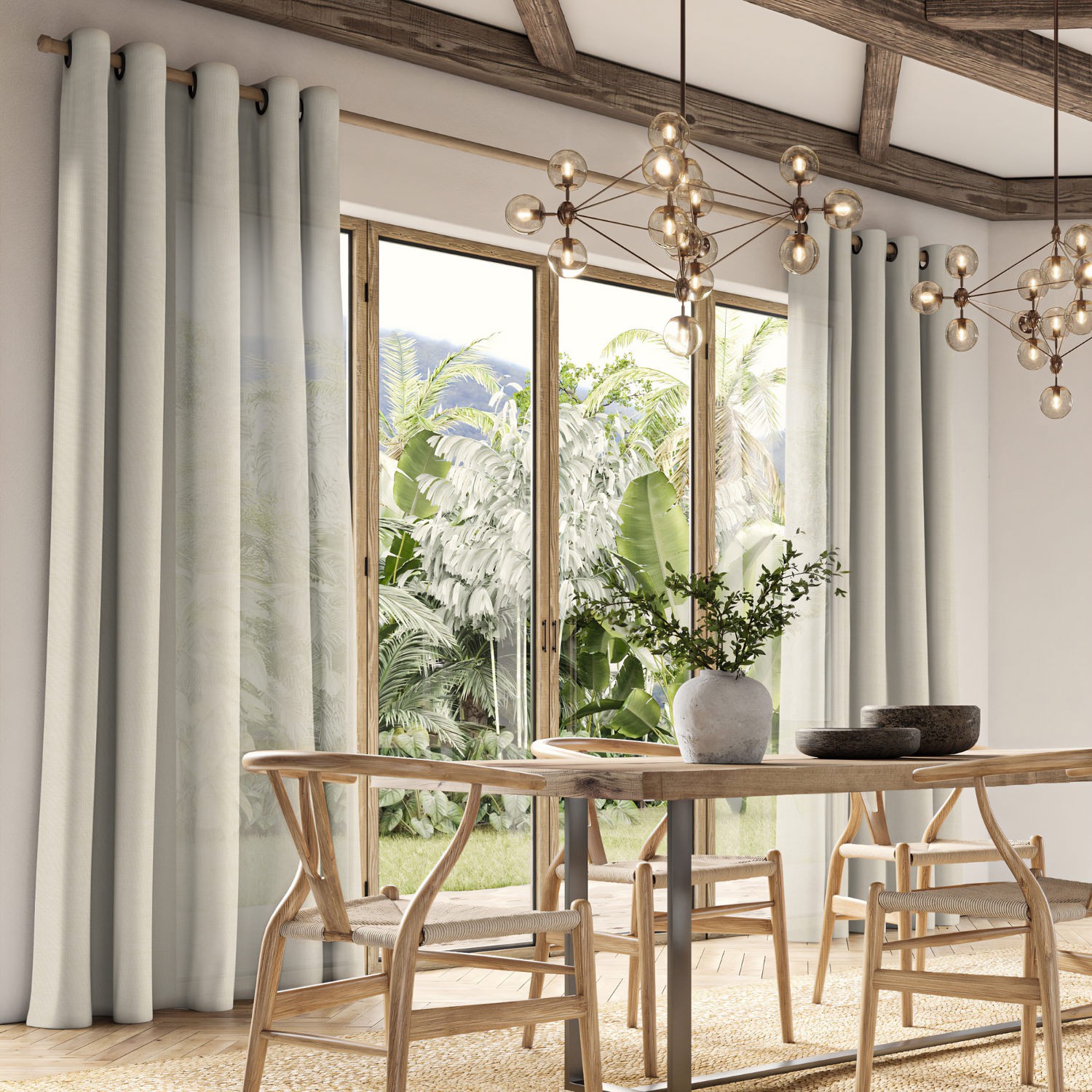 dalkey sand sheer curtain