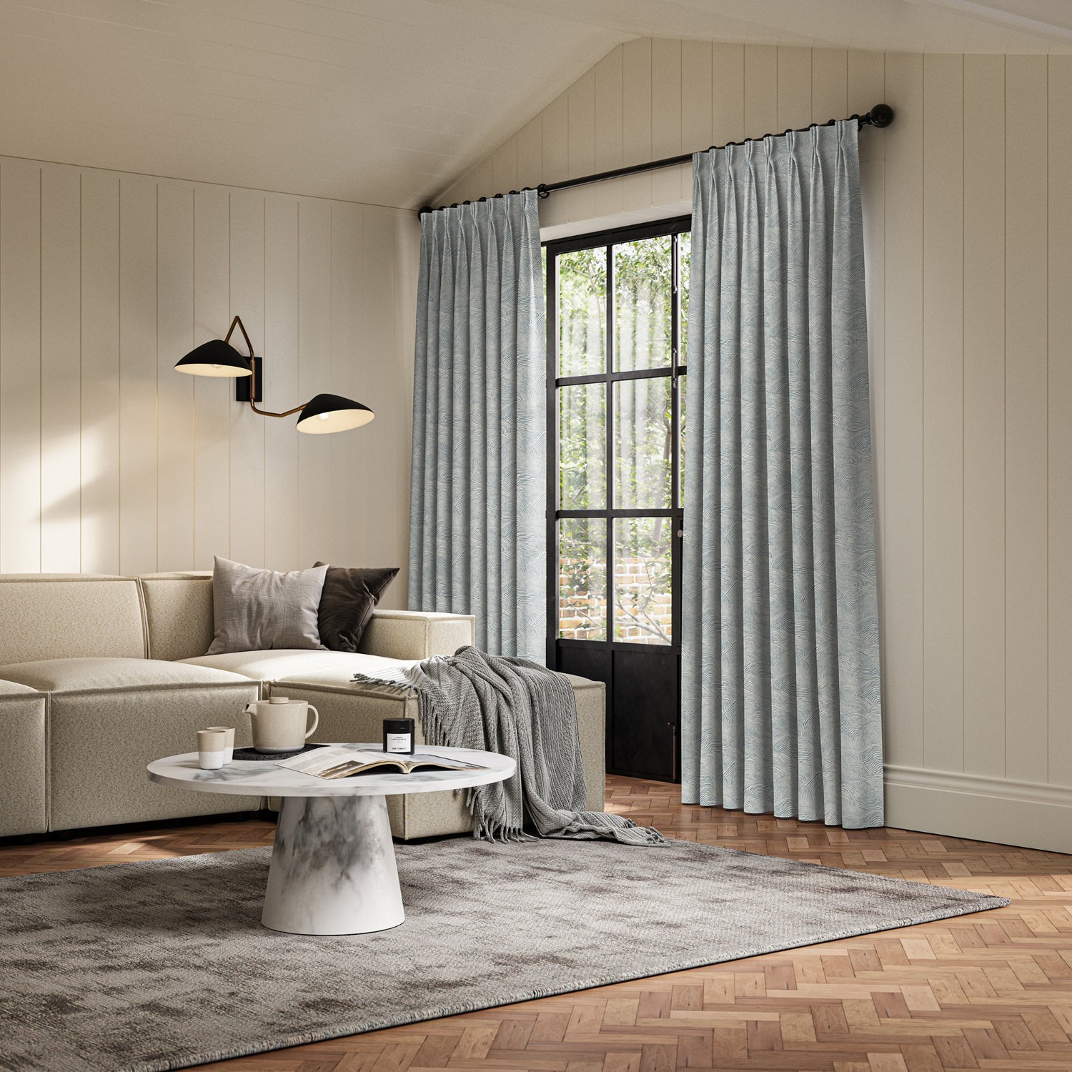 daria chambray printed curtain