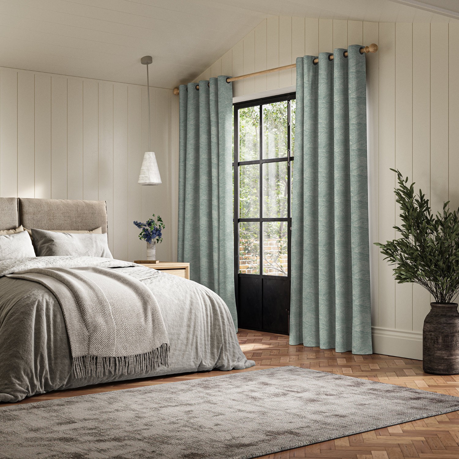 daria jade printed curtain