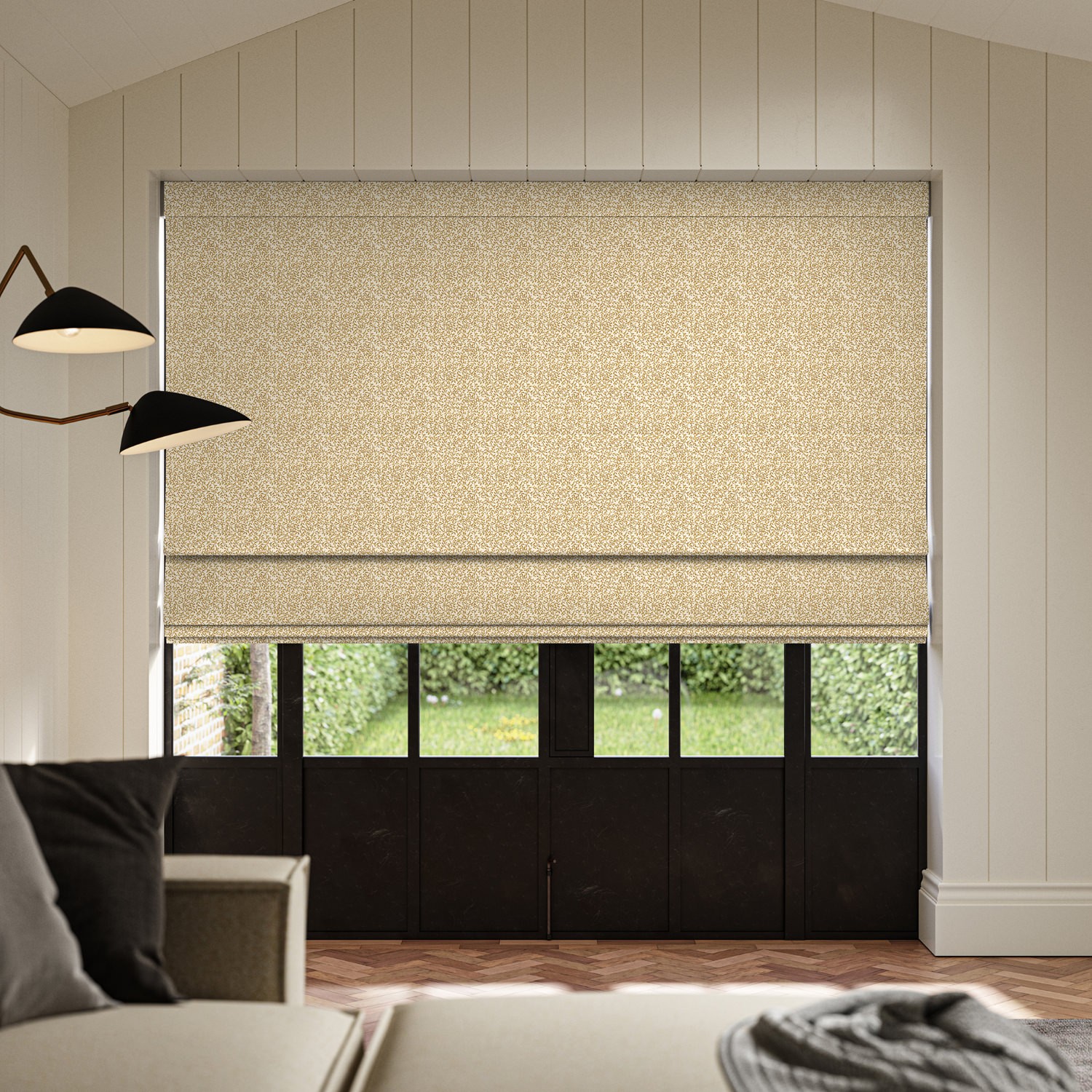 dhodi cider printed roman blind
