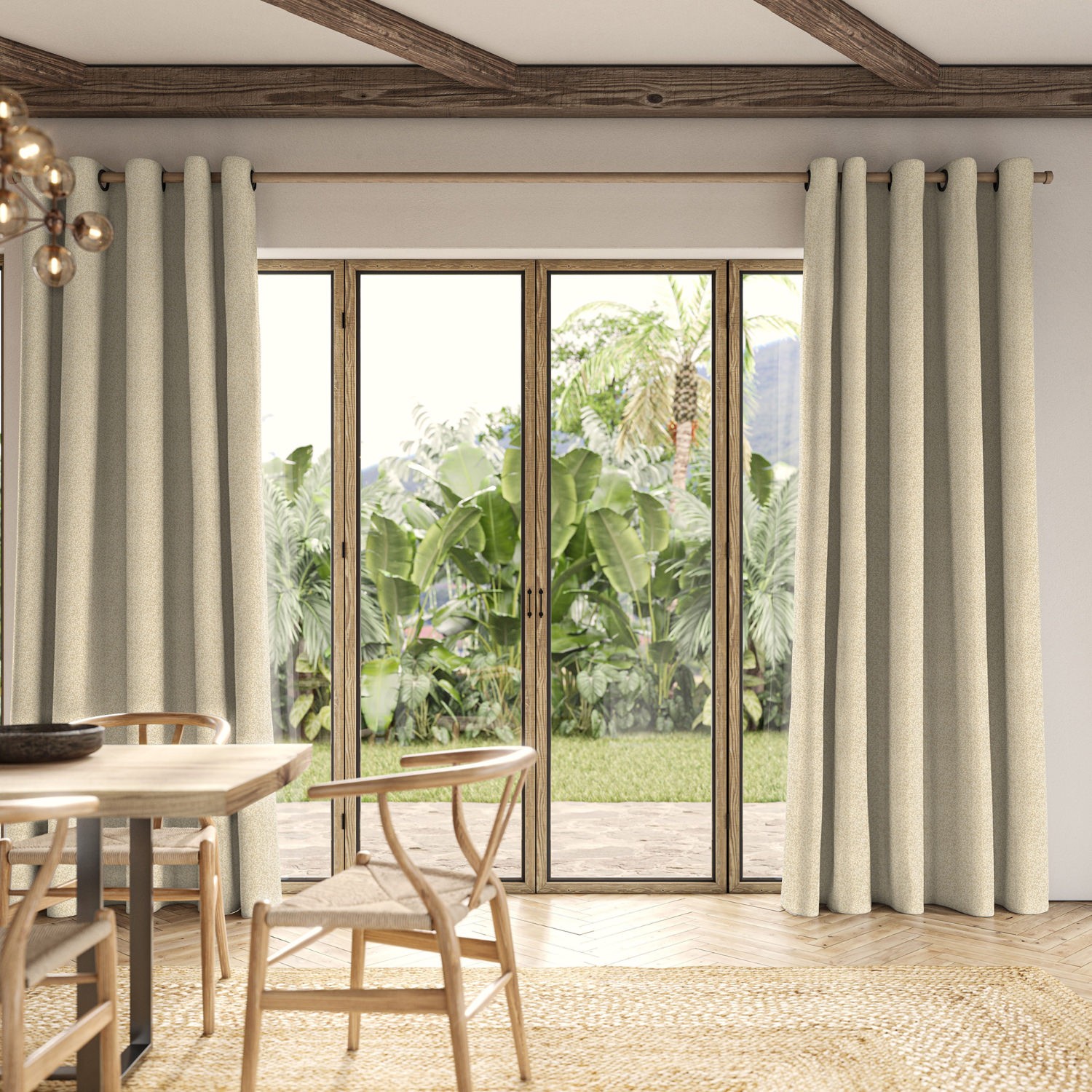 dhodi jute printed curtain