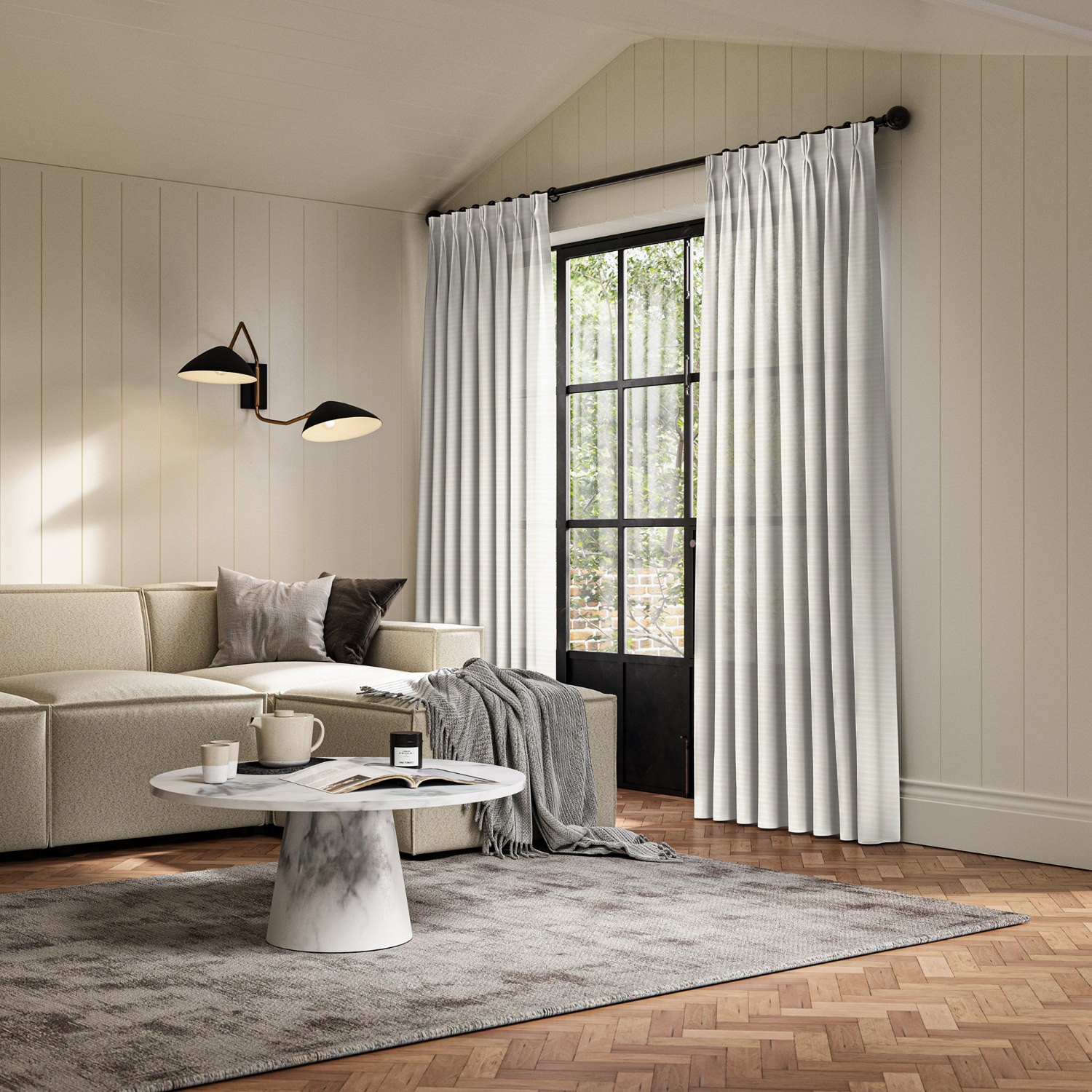 dursey chalk sheer curtain