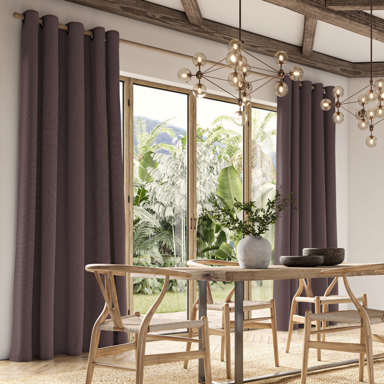 dusen mulberry plain curtain