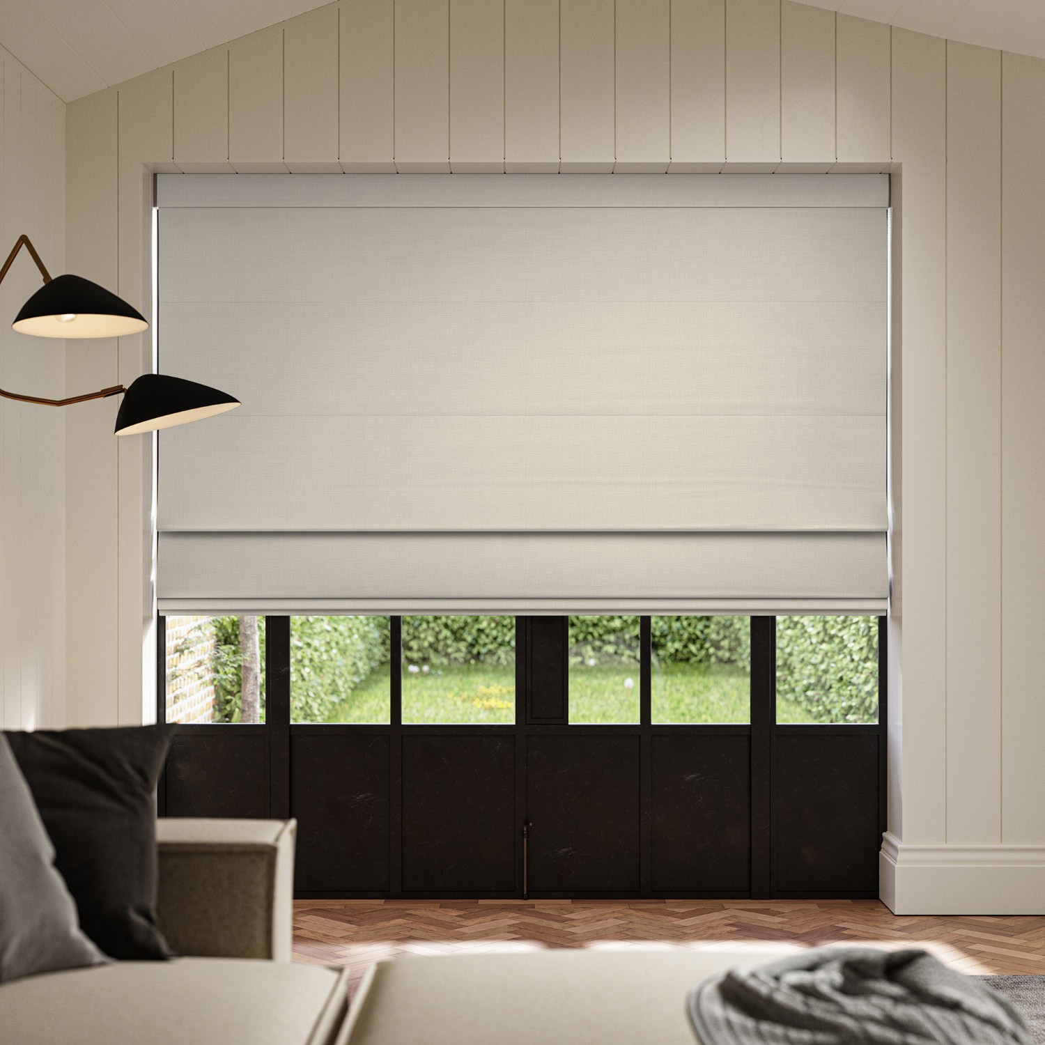 dusen oyster plain roman blind