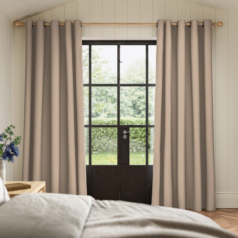 Dusen Plaster Plain Curtain in a dusky, pink-toned neutral with a modern, minimalist feel.