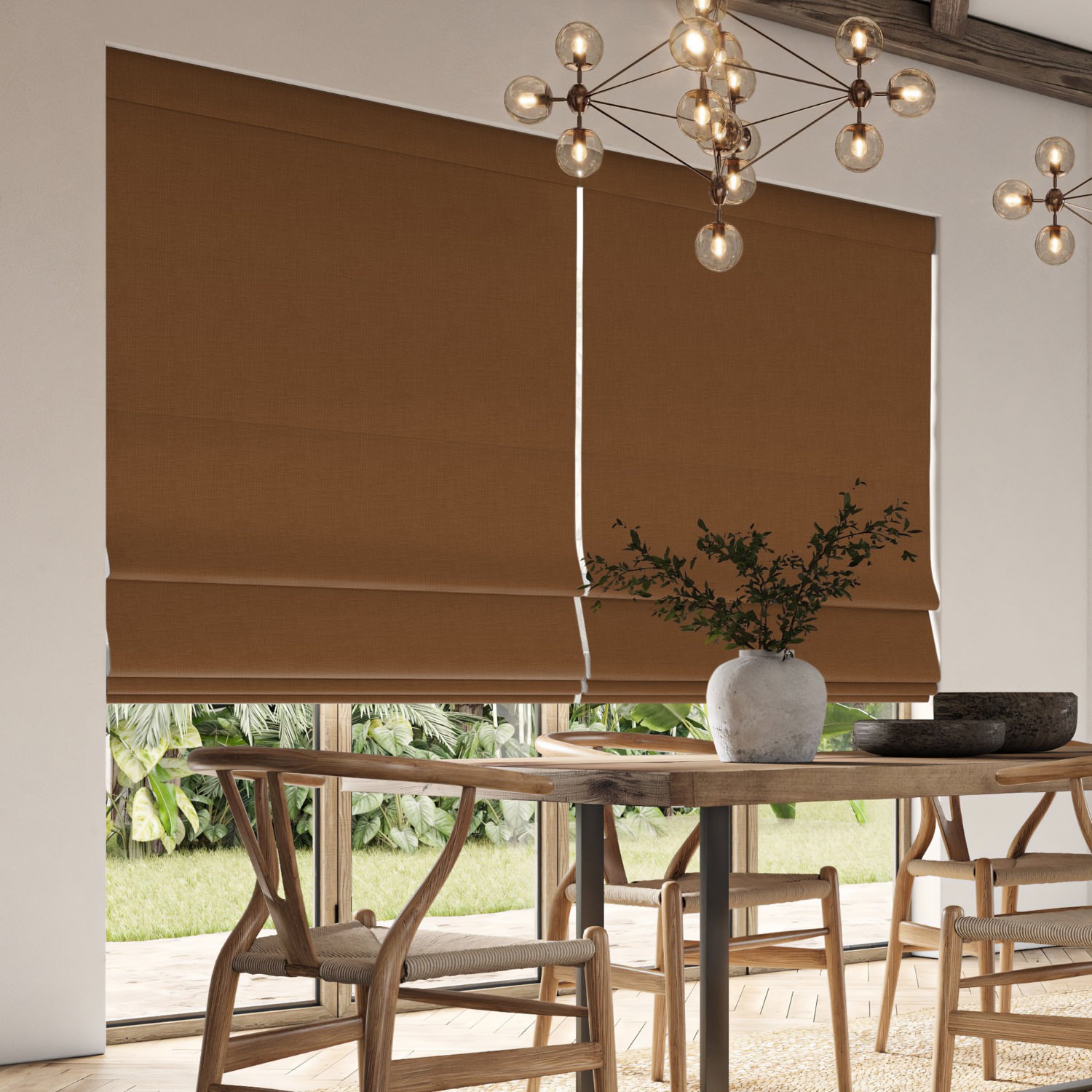 dusen rust plain roman blind