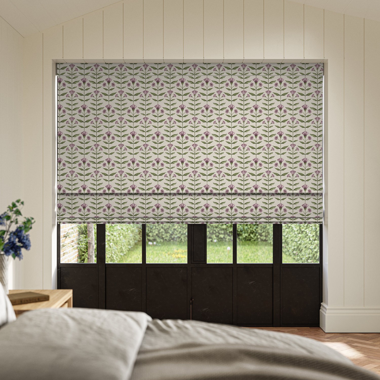 ellianna heather printed roman blind