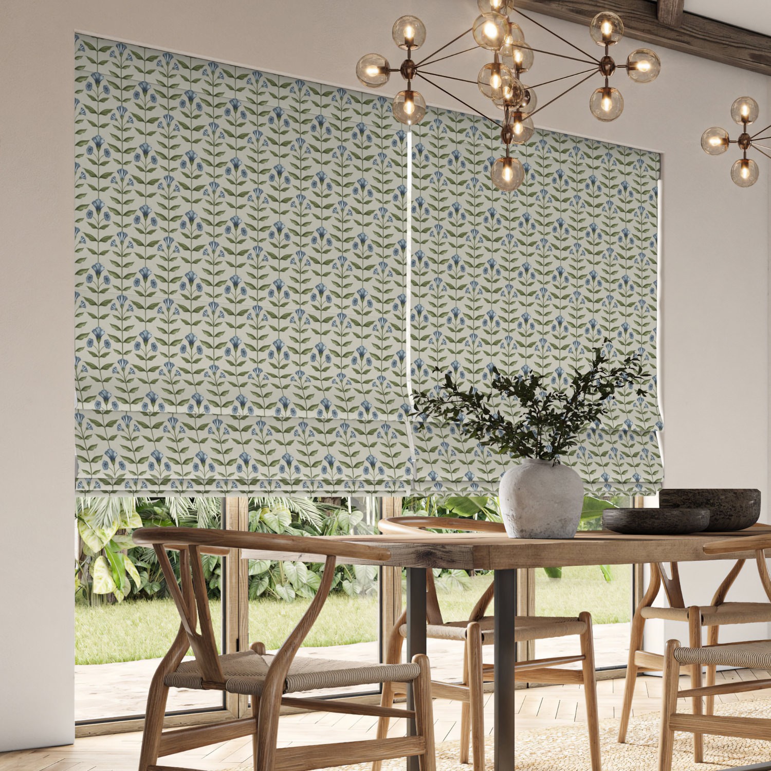 ellianna sky printed roman blind