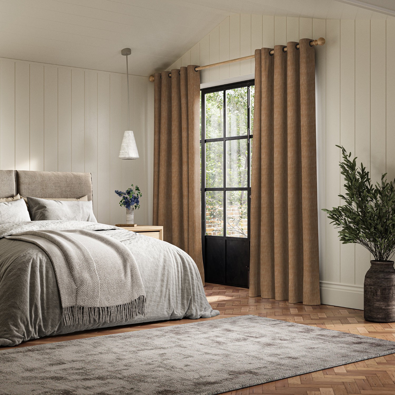 emmy copper plain curtain