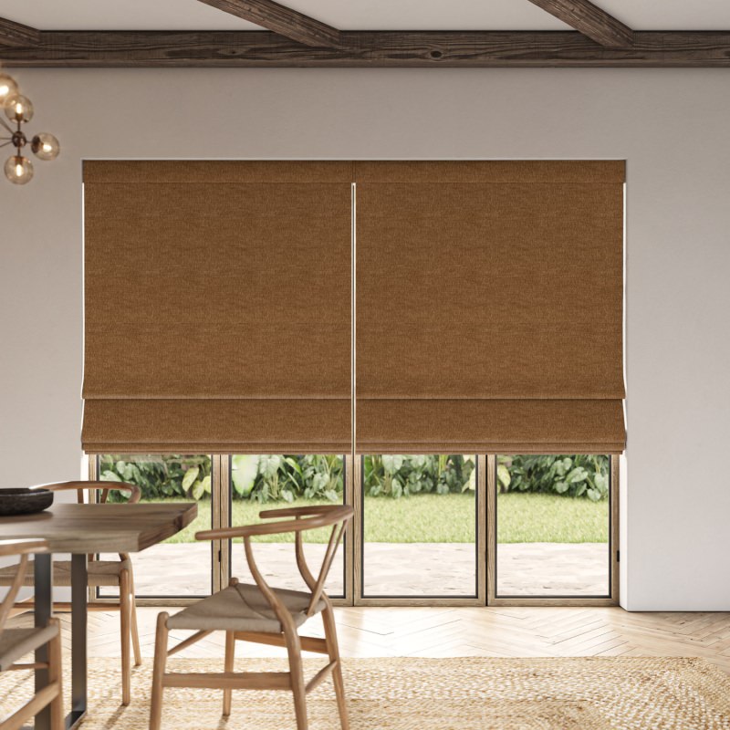 Emmy Eucalyptus Plain Roman Blind, a soft and calming grey-green fabric inspired by nature