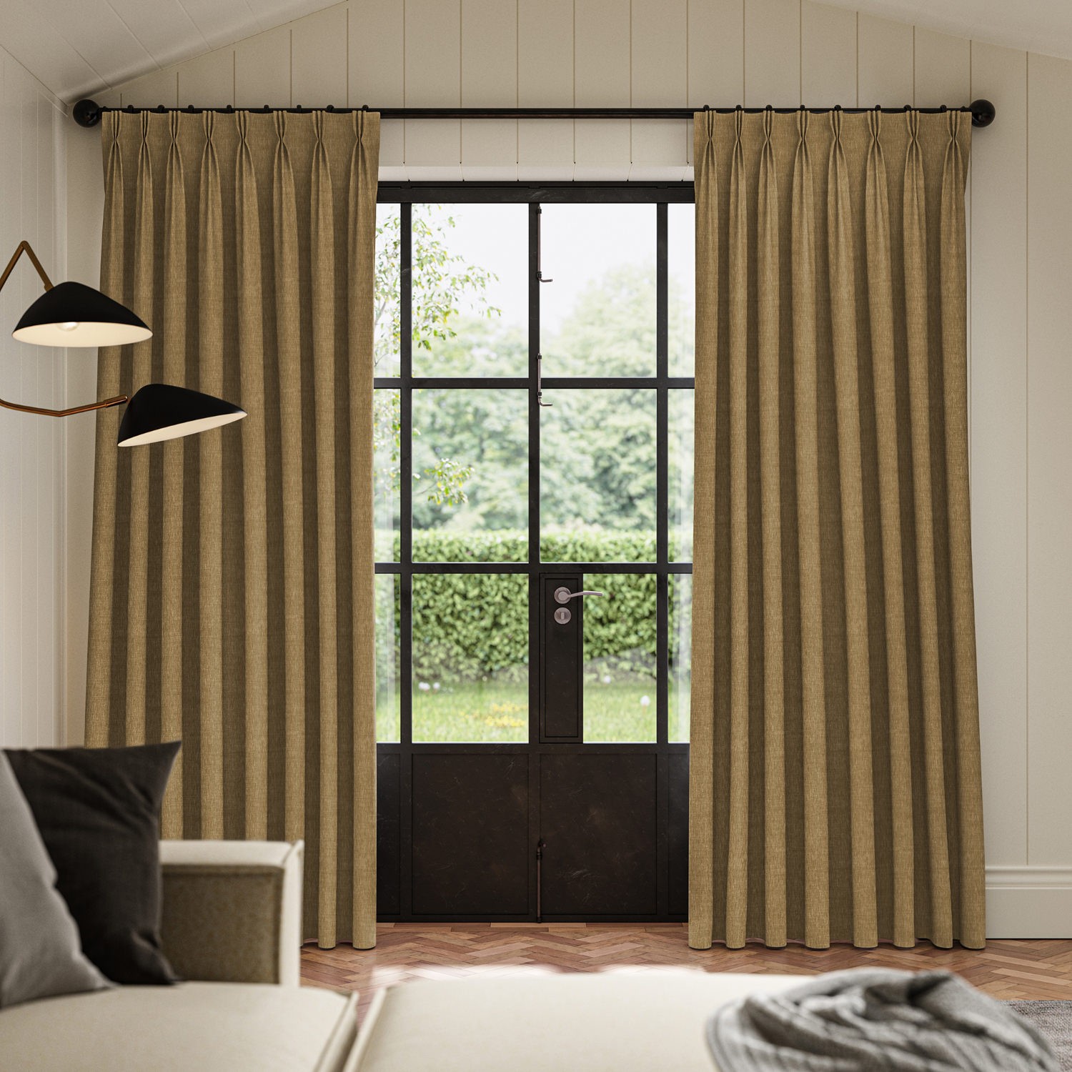 emmy maize plain curtain