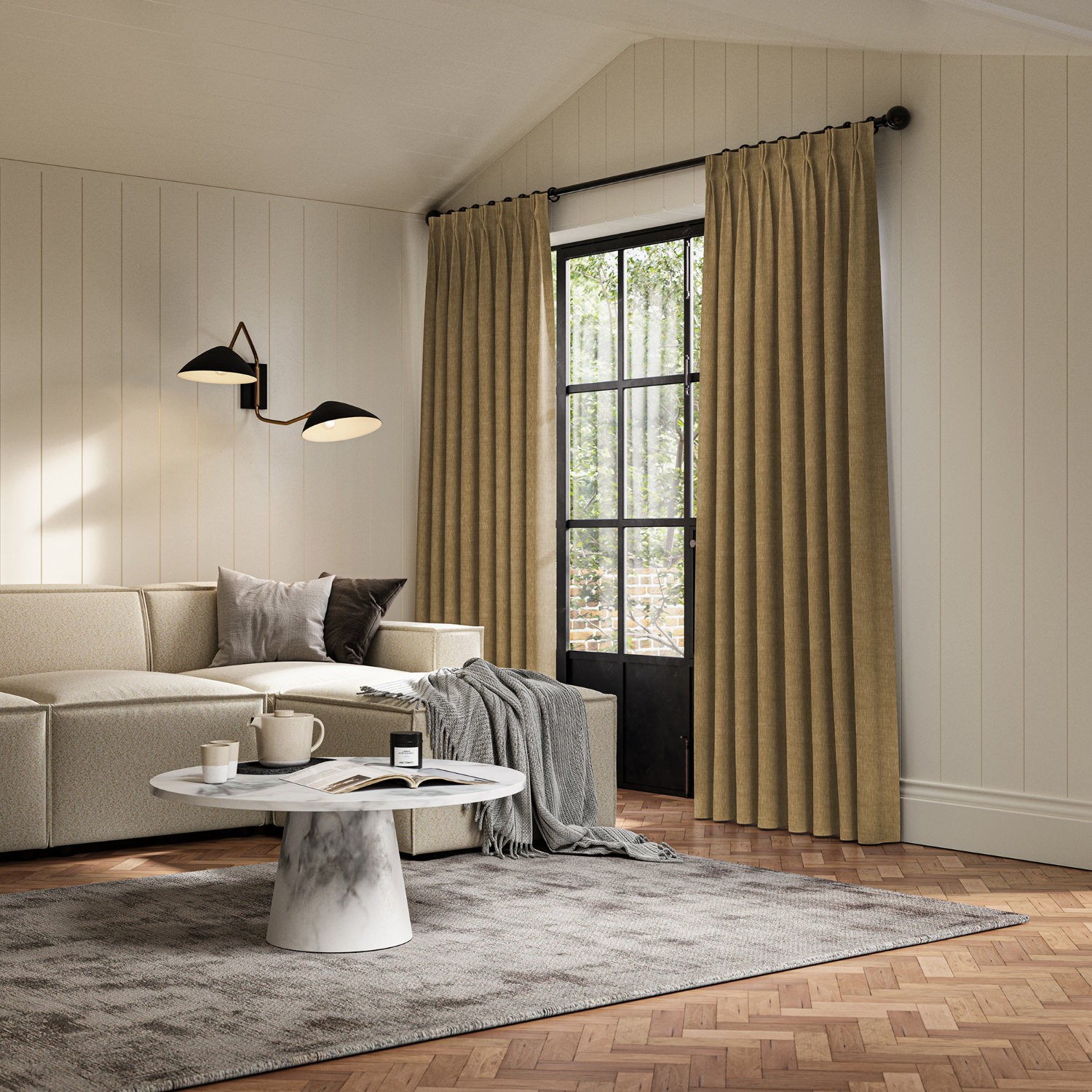 emmy maize plain curtain