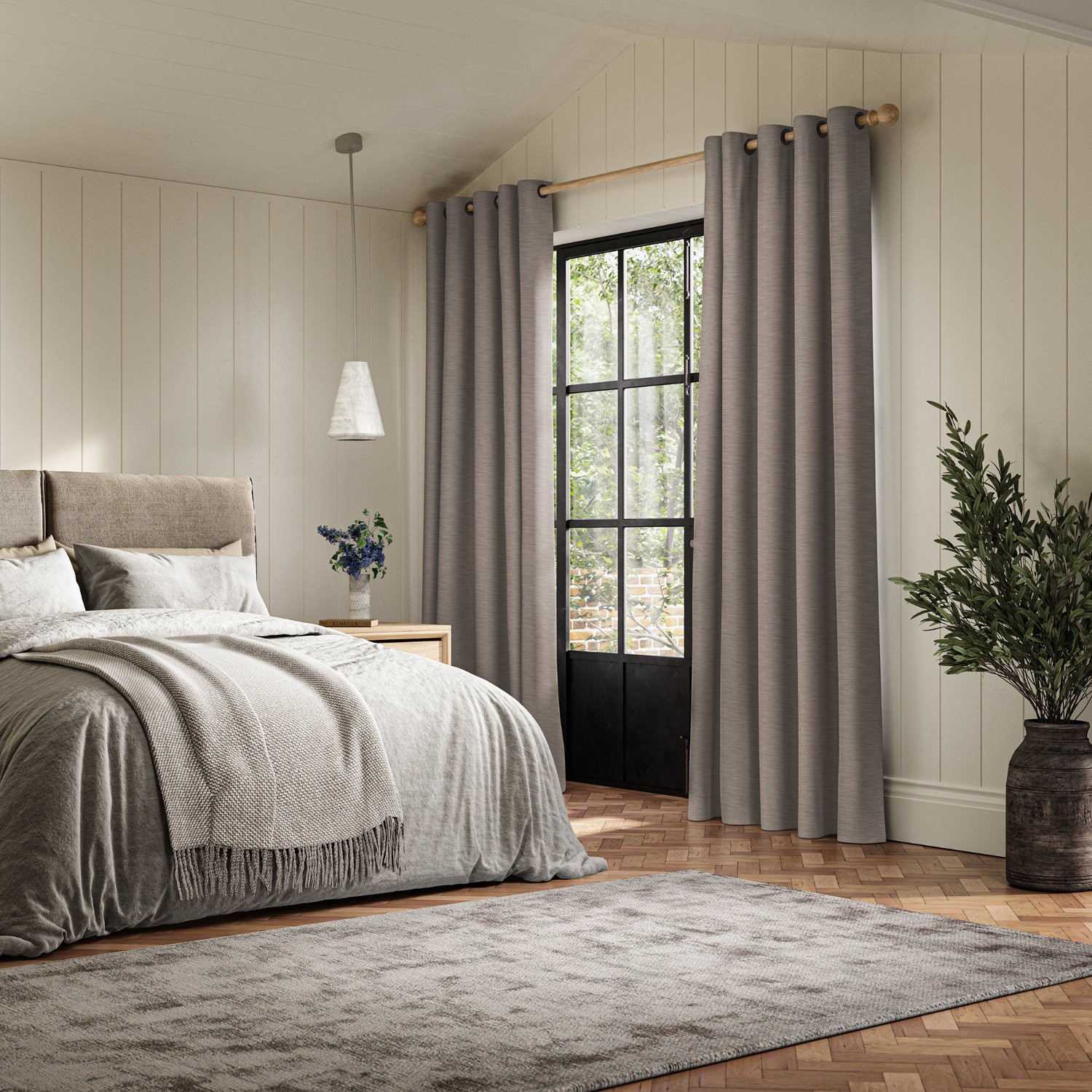 ernest bronze plain curtain