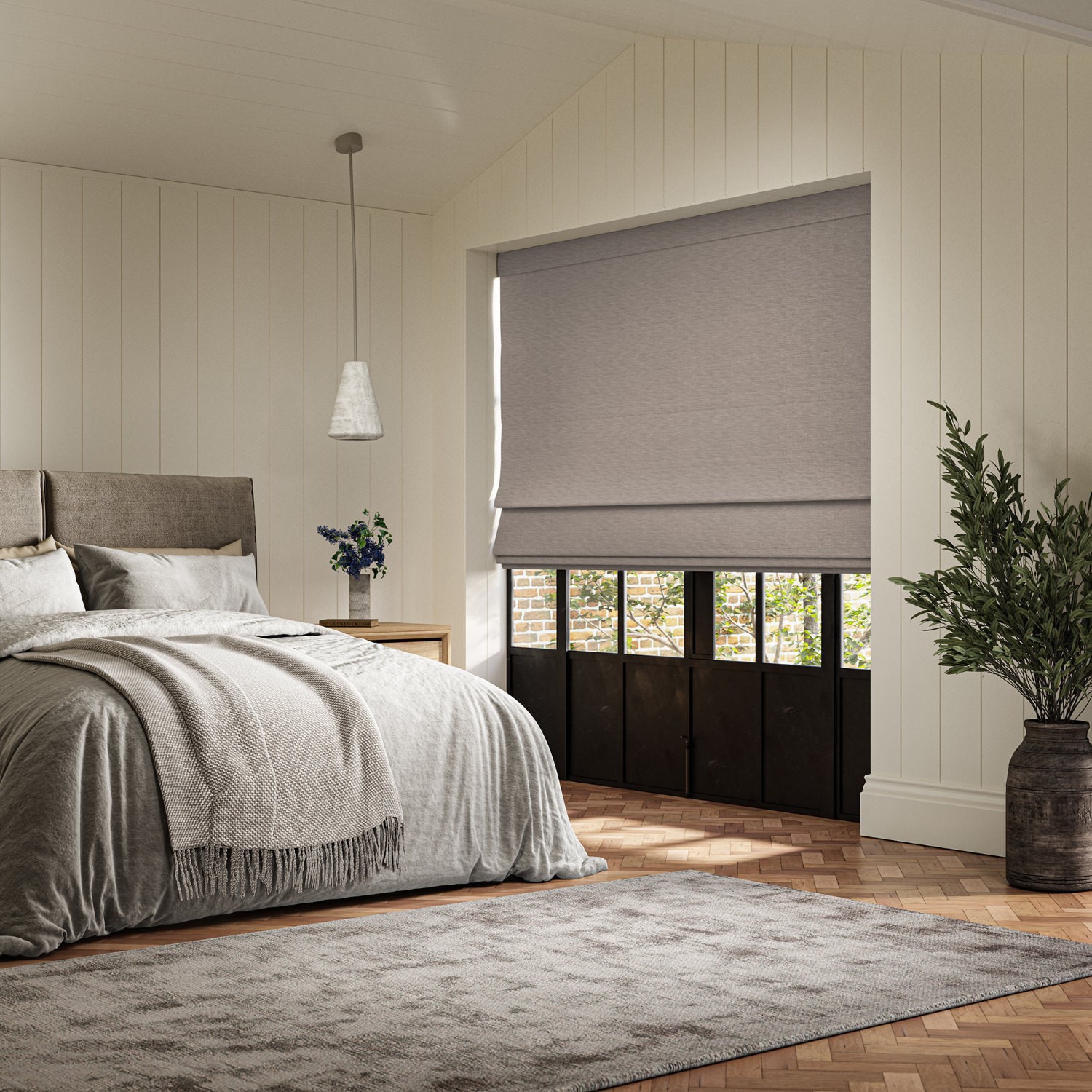 ernest bronze plain roman blind