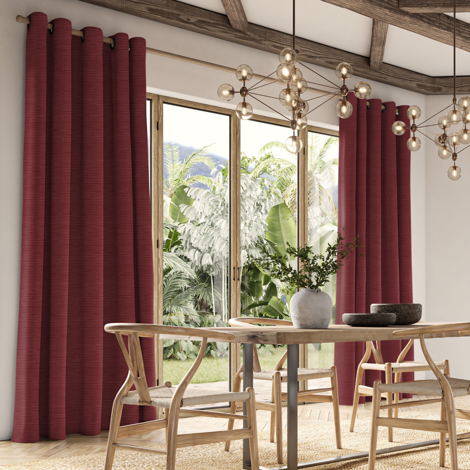 ernest cherry plain curtain