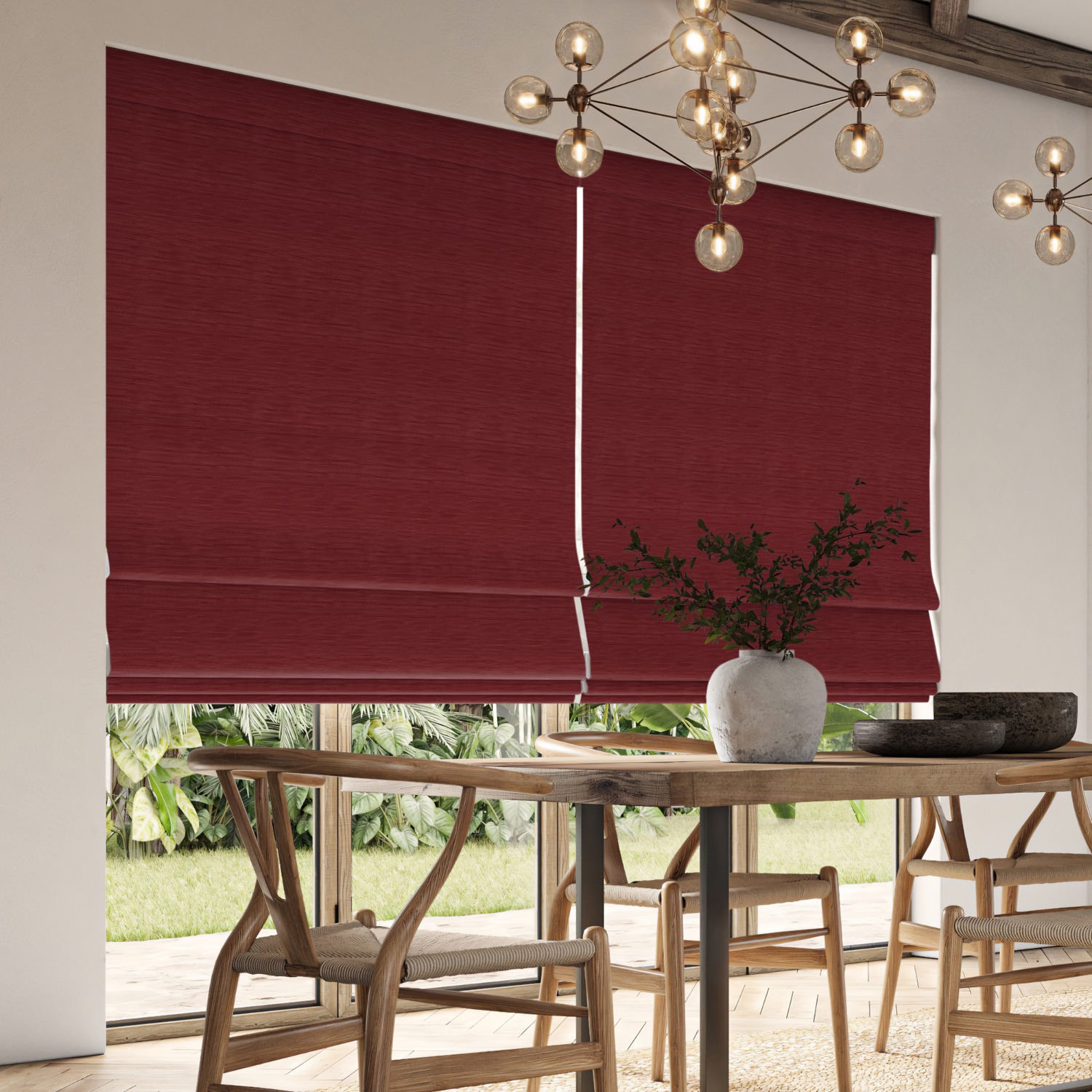 ernest cherry plain roman blind