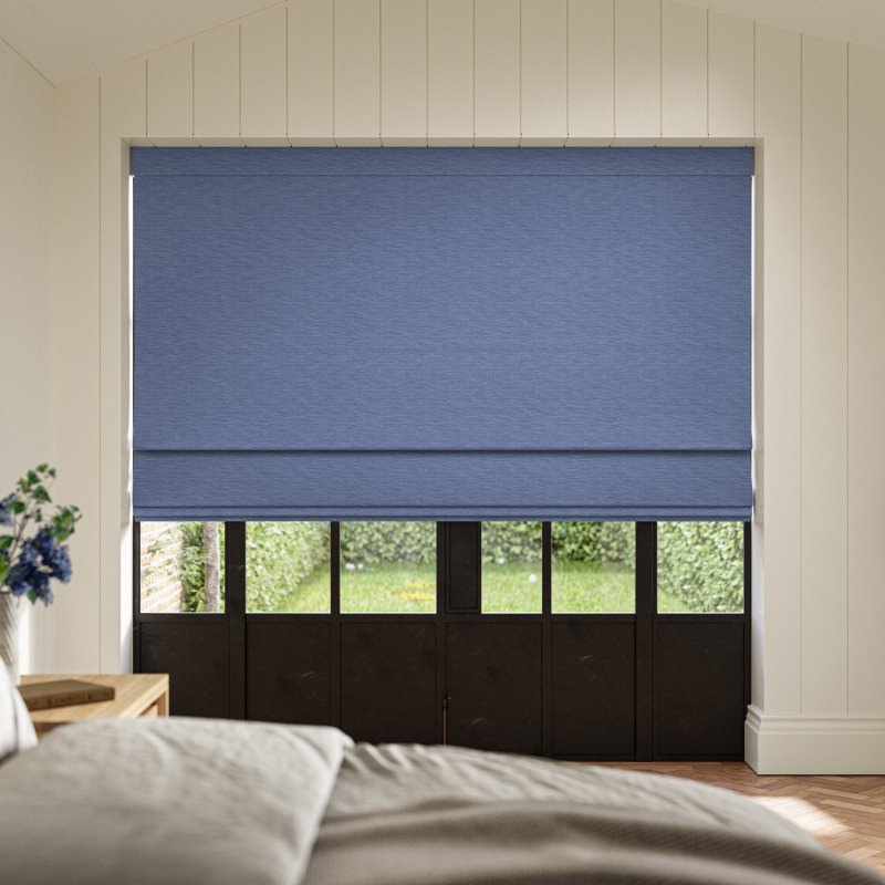 Ernest Denim Plain Roman Blind, a versatile and relaxed muted blue plain fabric