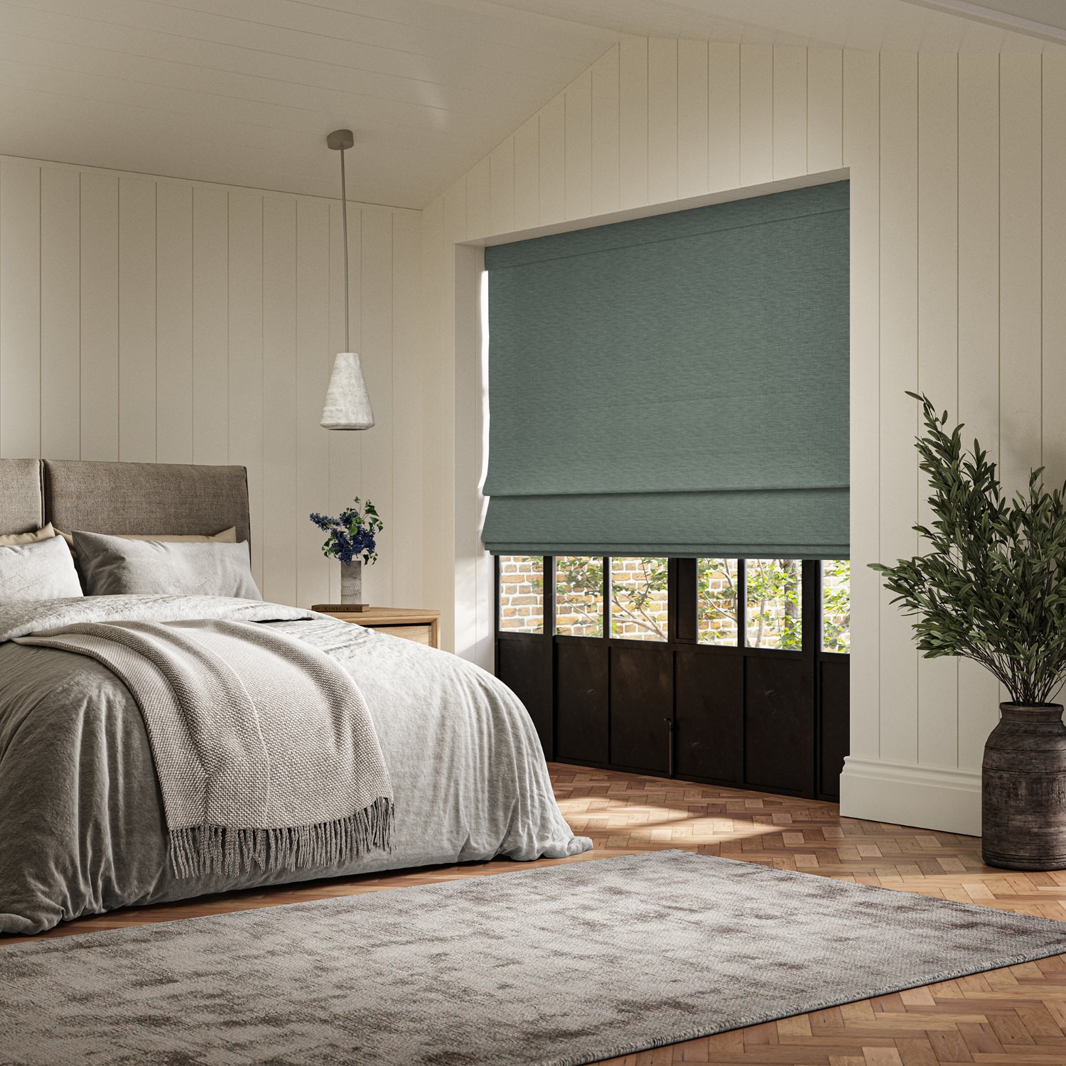 ernest jade plain roman blind