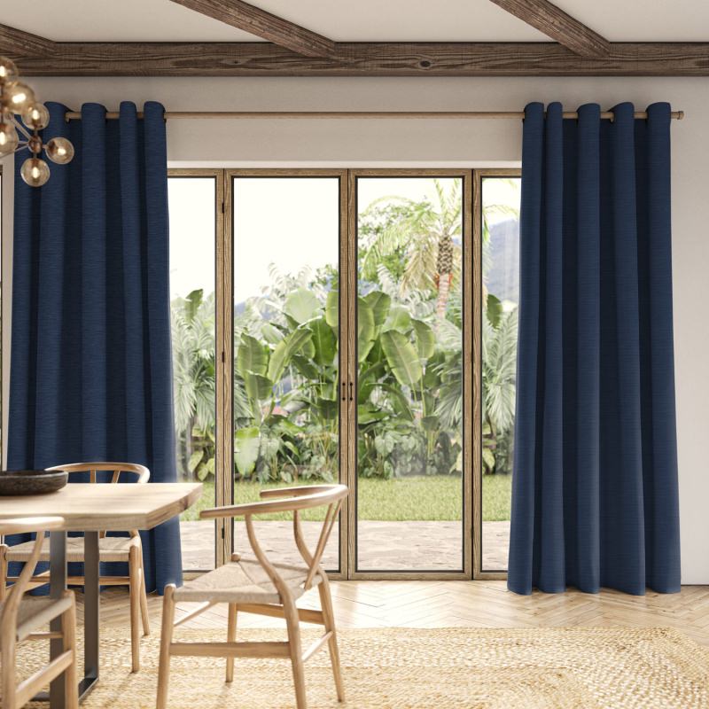 Ernest Riviera Plain Curtain in a bright and fresh aqua blue plain fabric.