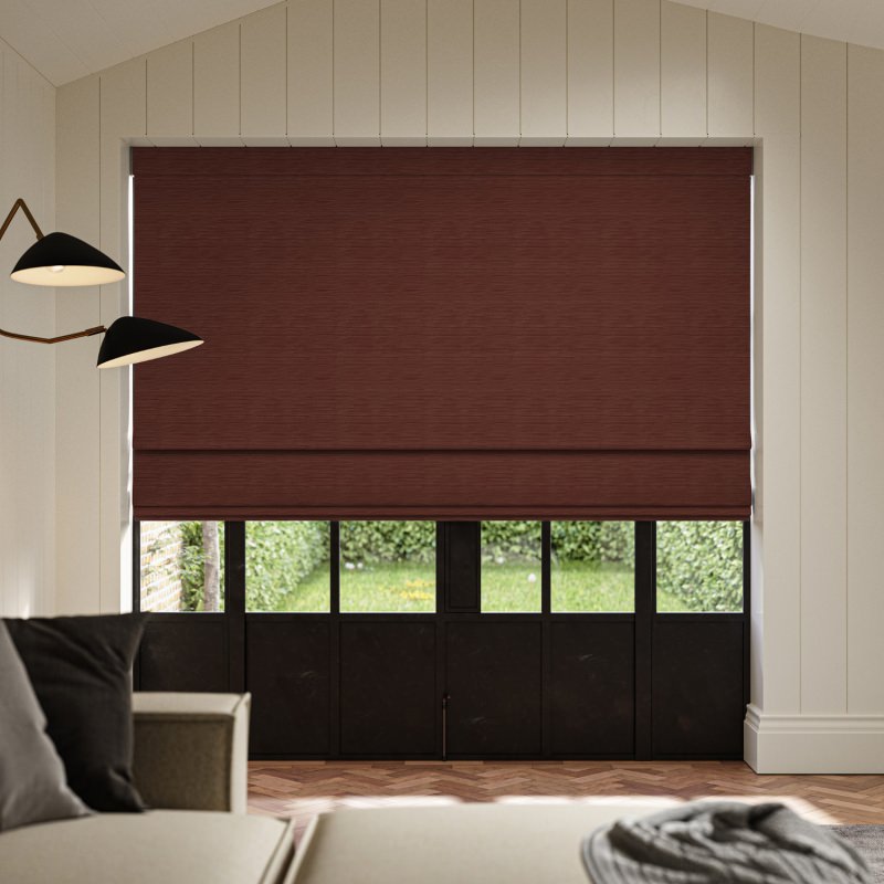 Ernest Saffron Plain Roman Blind in a deep, spicy golden-orange plain fabric