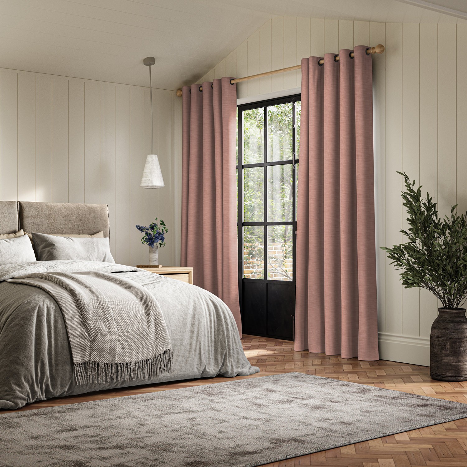 ernest vintage plain curtain